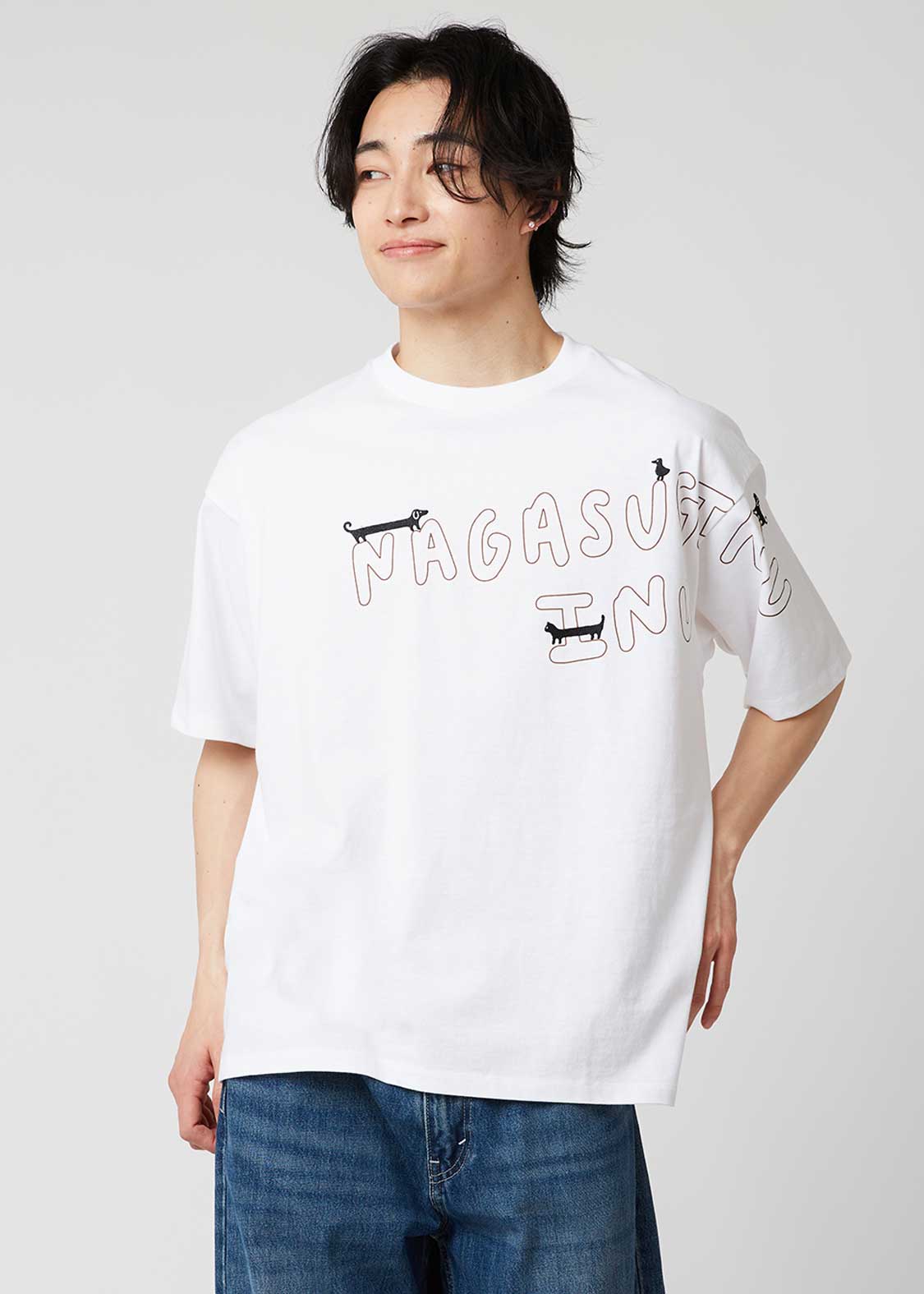 Big Silhouette Short Sleeve Tee (Nagasugiru Inu Tomodachi from Another World) - Image 8
