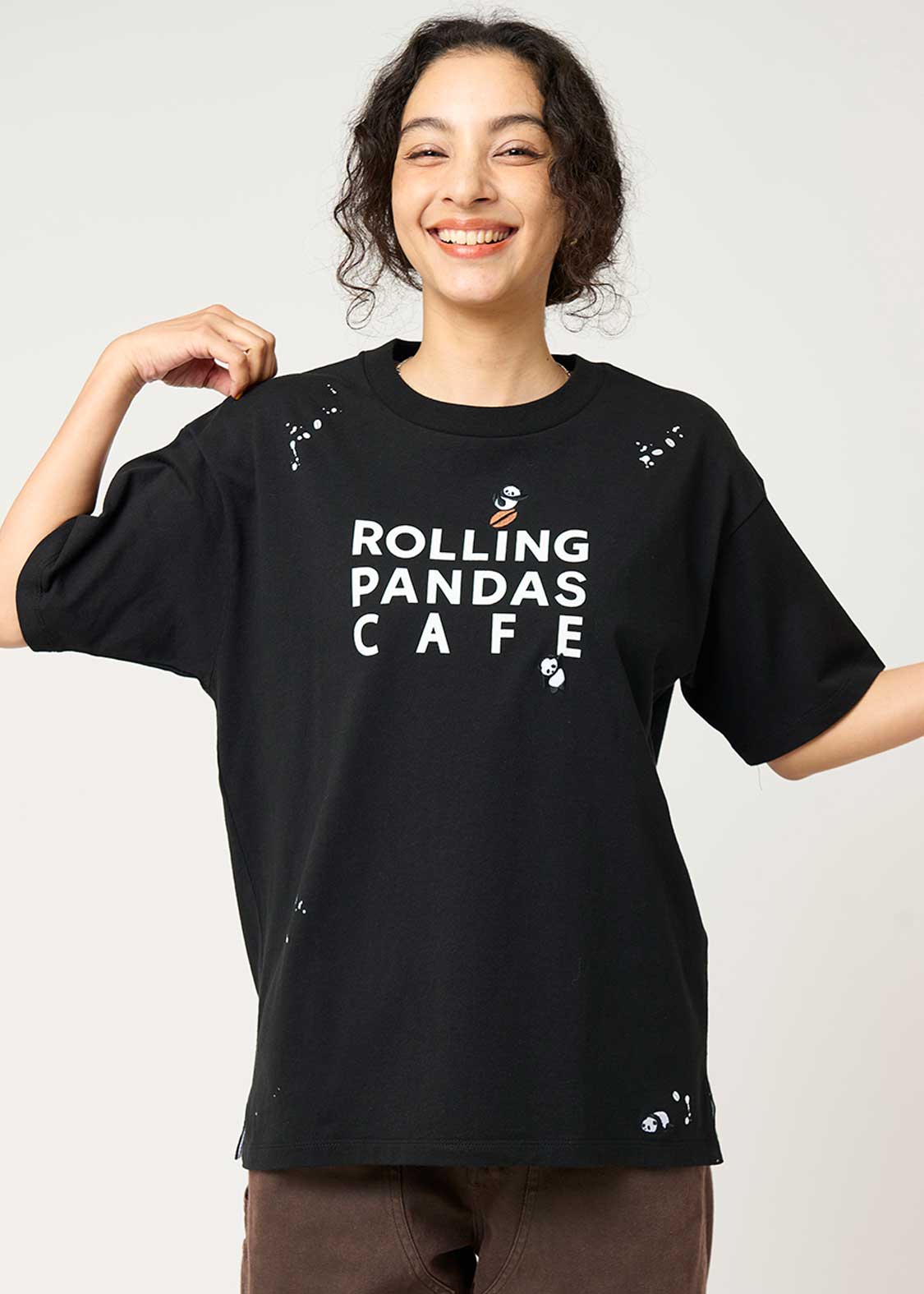 Big Silhouette Short Sleeve Tshirt (Rolling Pandas Cafe) - Image 10