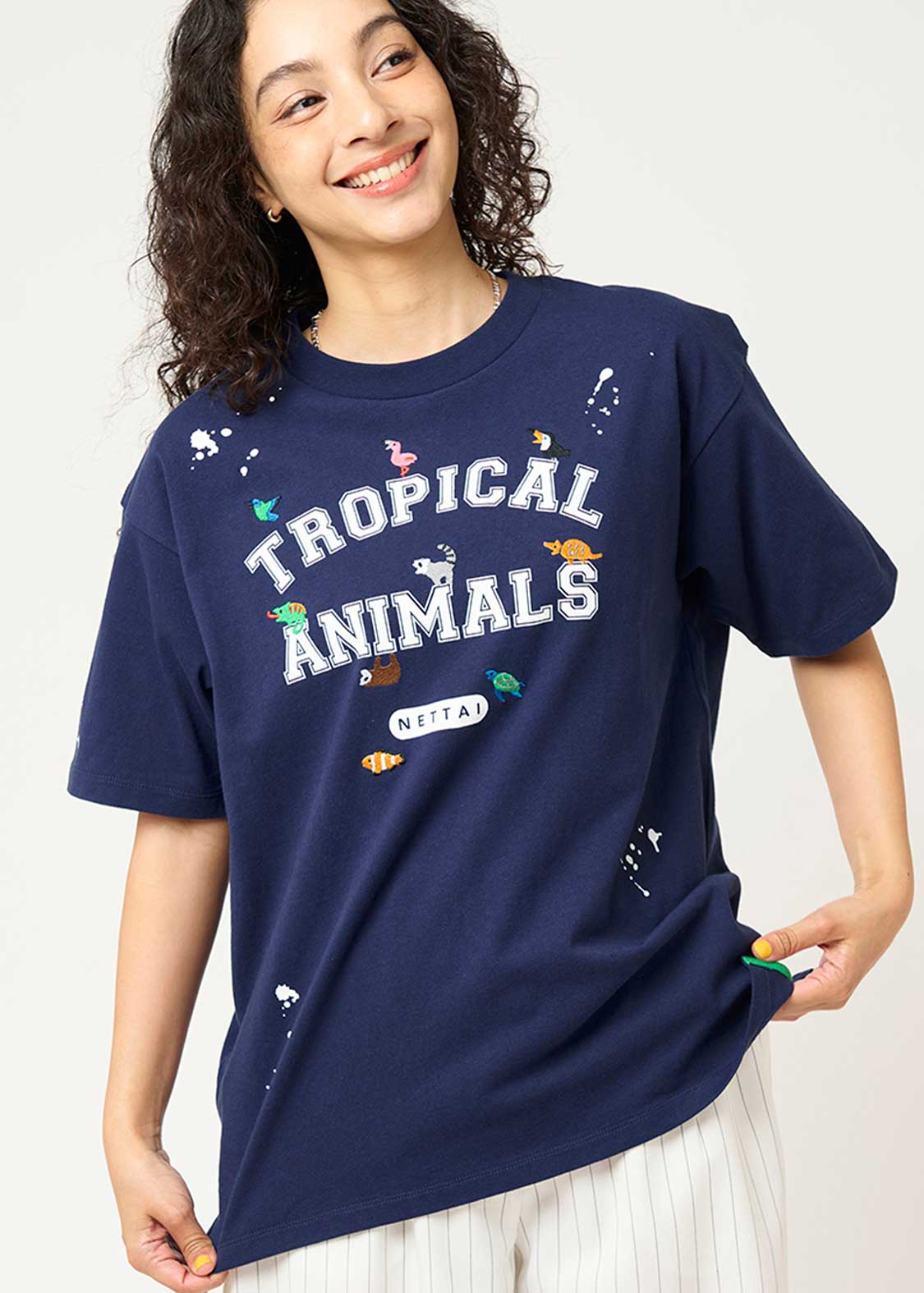 Big Silhouette Short Sleeve Tshirt (Tropical Animals) - Image 7
