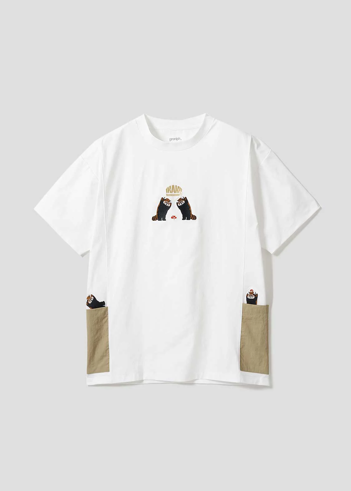 Side Pocket Big Silhouette Short Sleeve Tshirt  (Ikaku Nanikore)