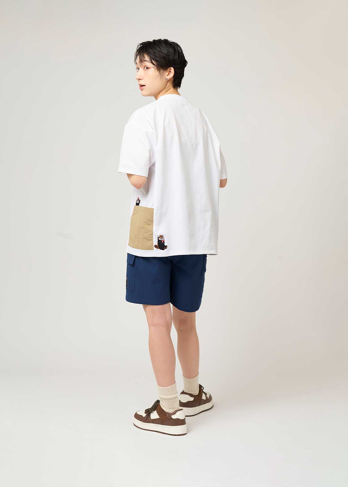 Side Pocket Big Silhouette Short Sleeve Tshirt  (Ikaku Nanikore) - Image 2