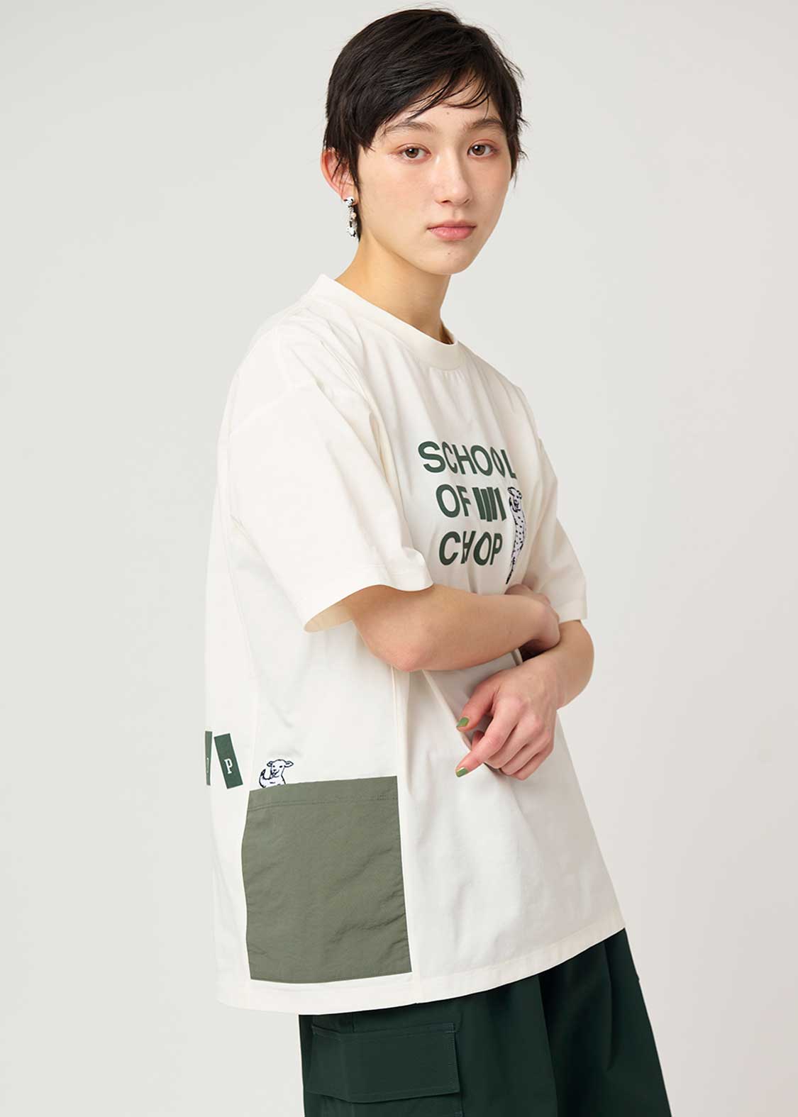 Side Pocket Big Silhouette Short Sleeve Tshirt  (School of Chop) - Image 10