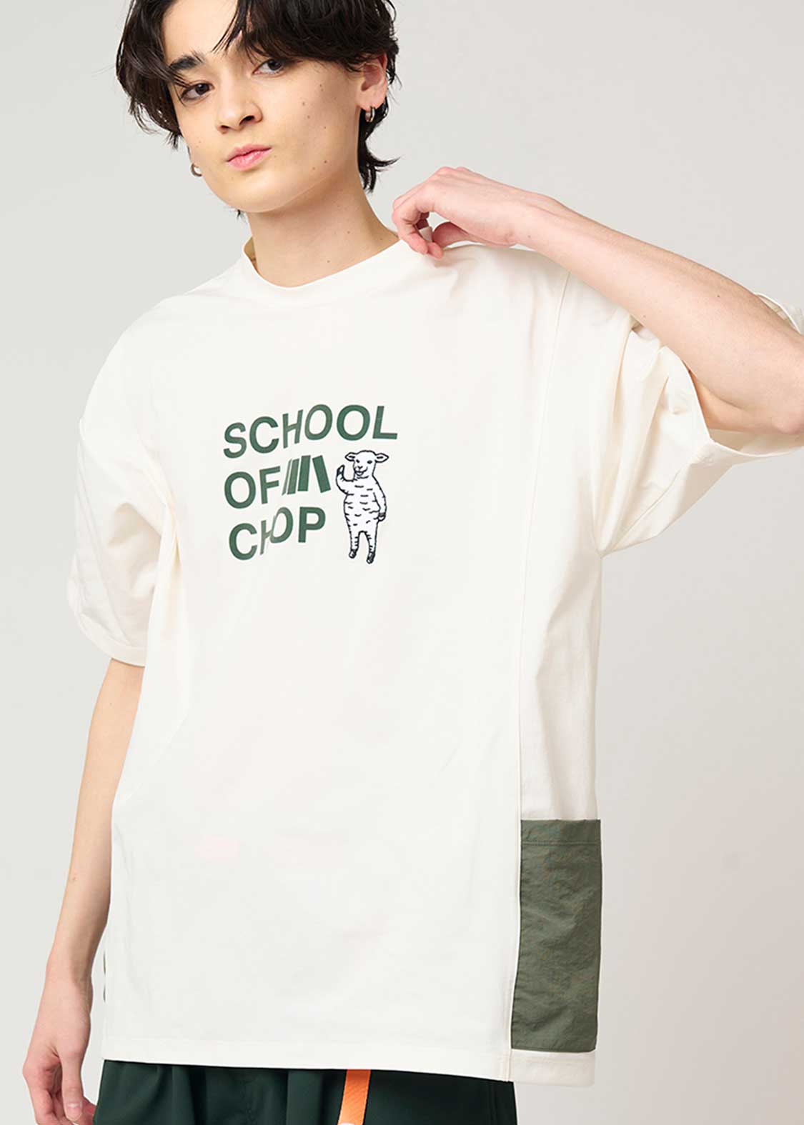 Side Pocket Big Silhouette Short Sleeve Tshirt  (School of Chop) - Image 7