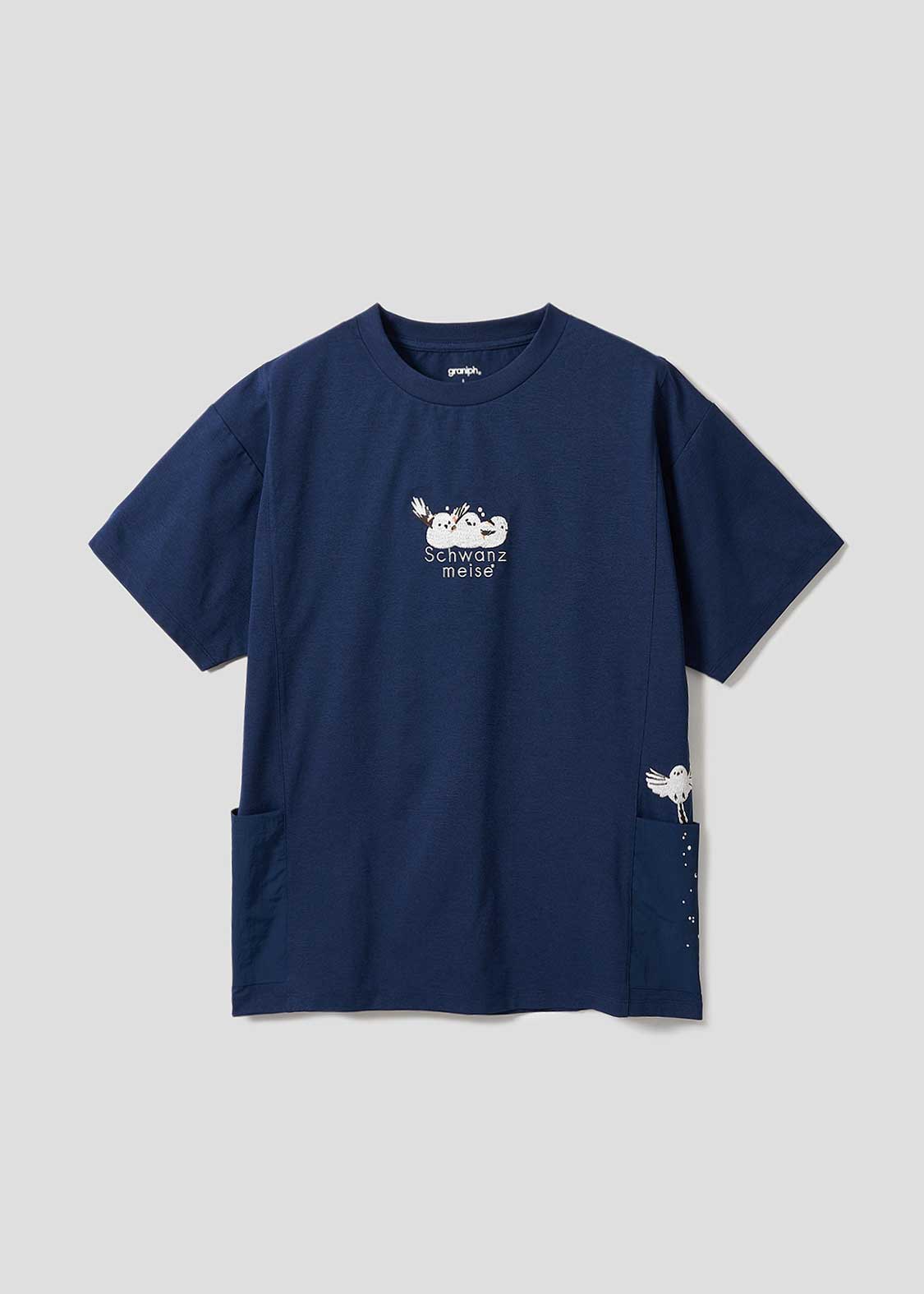 Side Pocket Big Silhouette Short Sleeve Tshirt  (Shimaenaga)