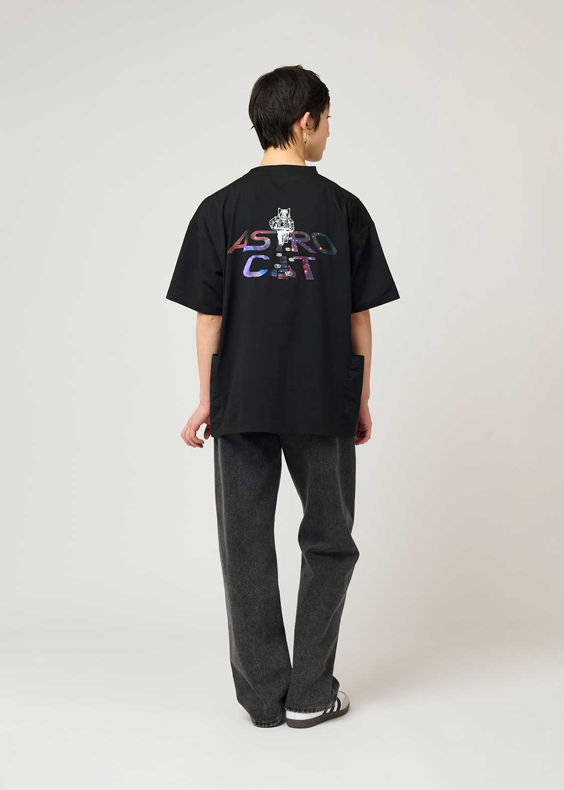 Side Pocket Big Silhouette Short Sleeve Tshirt  (ASTRO CAT) - Image 2
