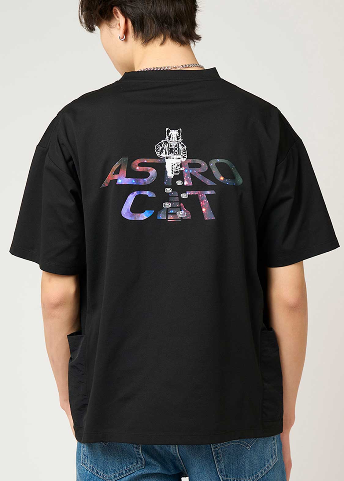 Side Pocket Big Silhouette Short Sleeve Tshirt  (ASTRO CAT) - Image 7