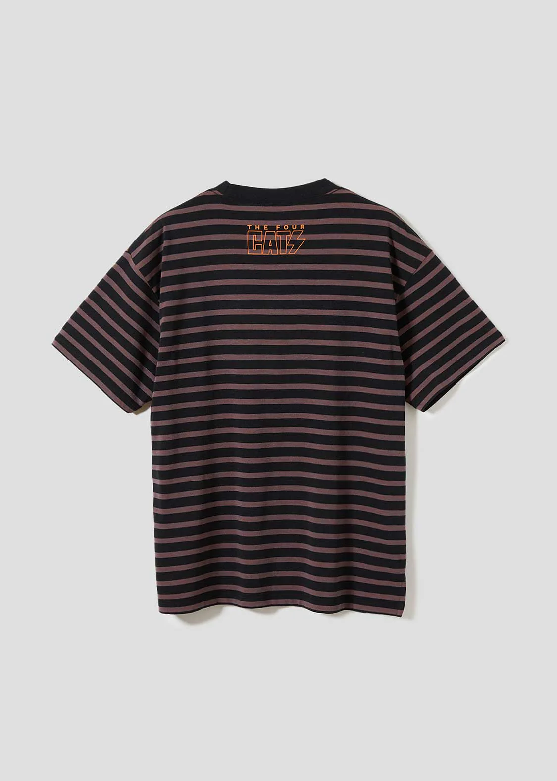 Double Face Stripe Tee (THE FOUR CATS Face) - Image 3