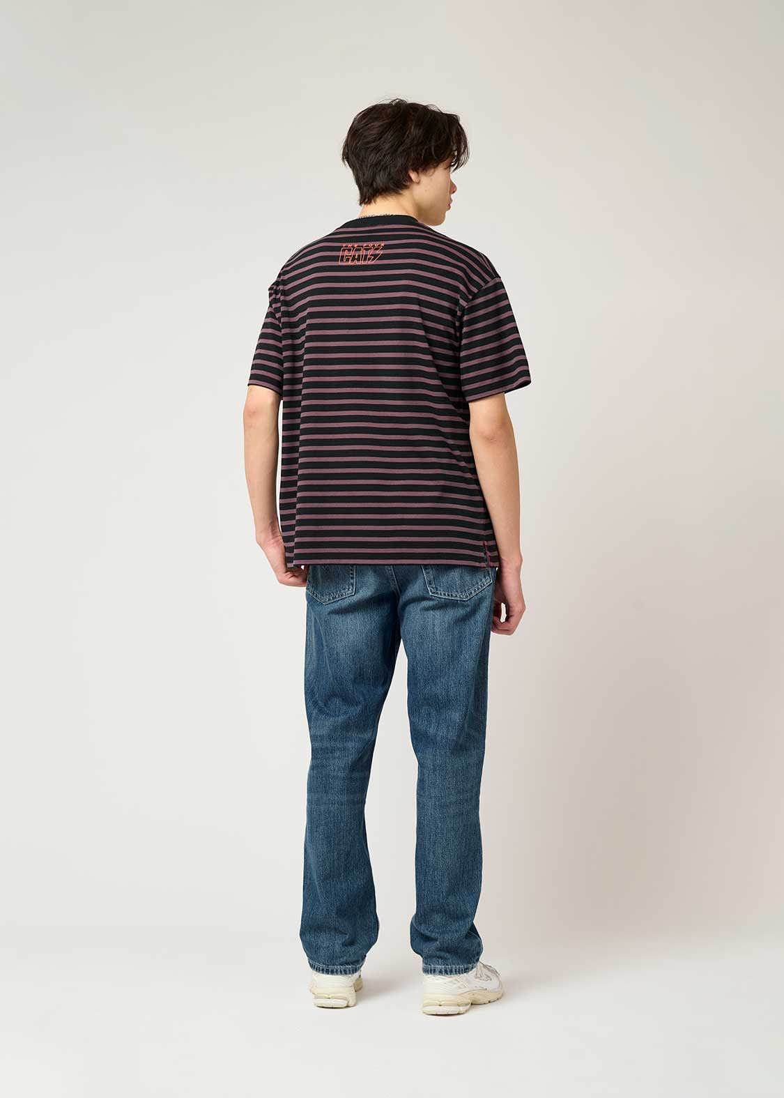 Double Face Stripe Tee (THE FOUR CATS Face) - Image 9