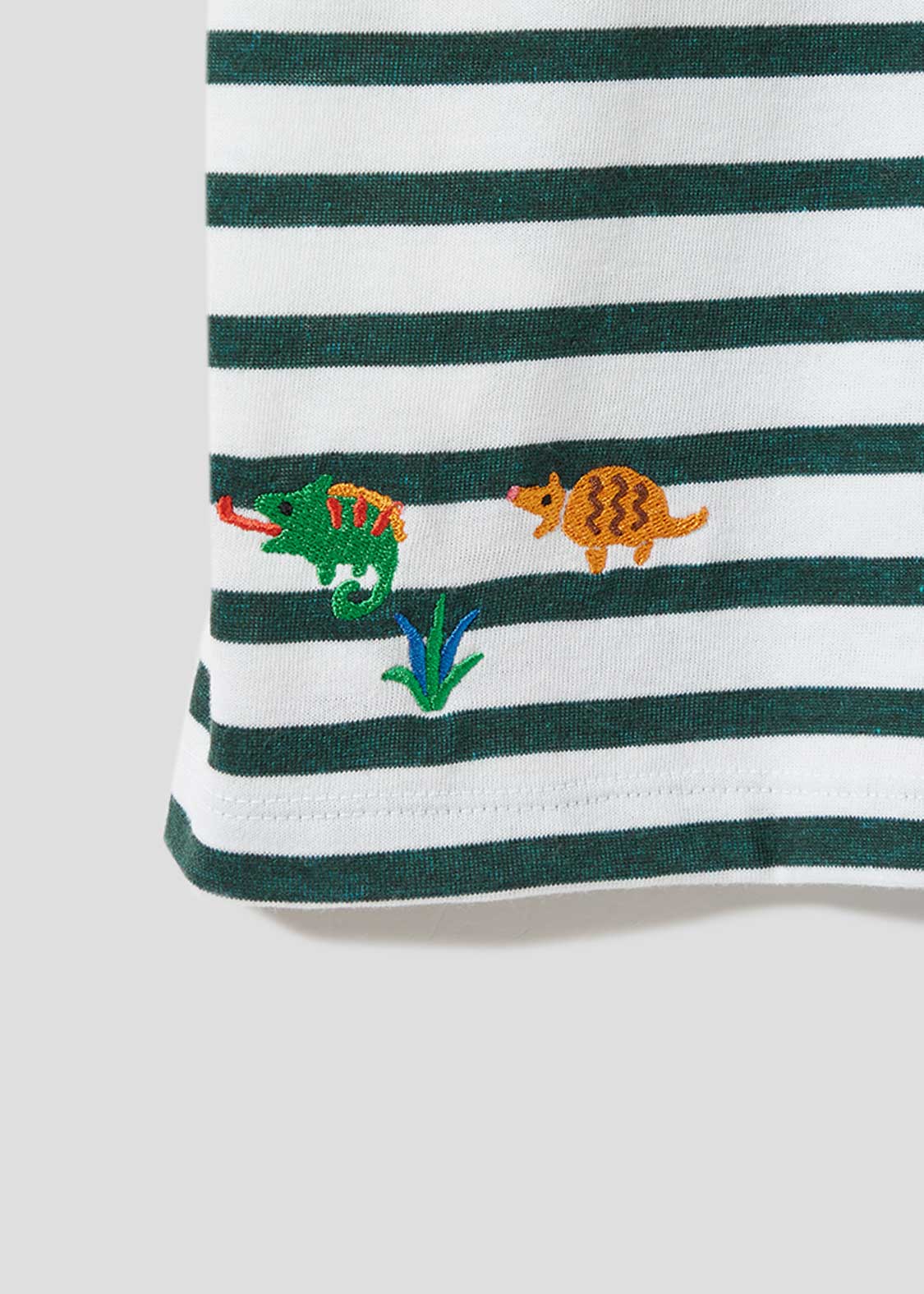 Double Face Stripe Tee (Tropical Animals) - Image 5