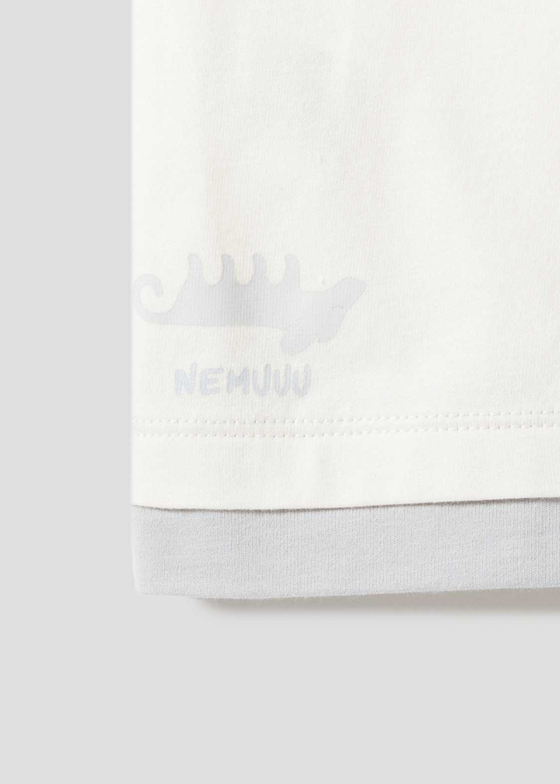 Layered Big Silhouette Short Sleeve Tshirt (Nemusugiru Inu) - Image 5
