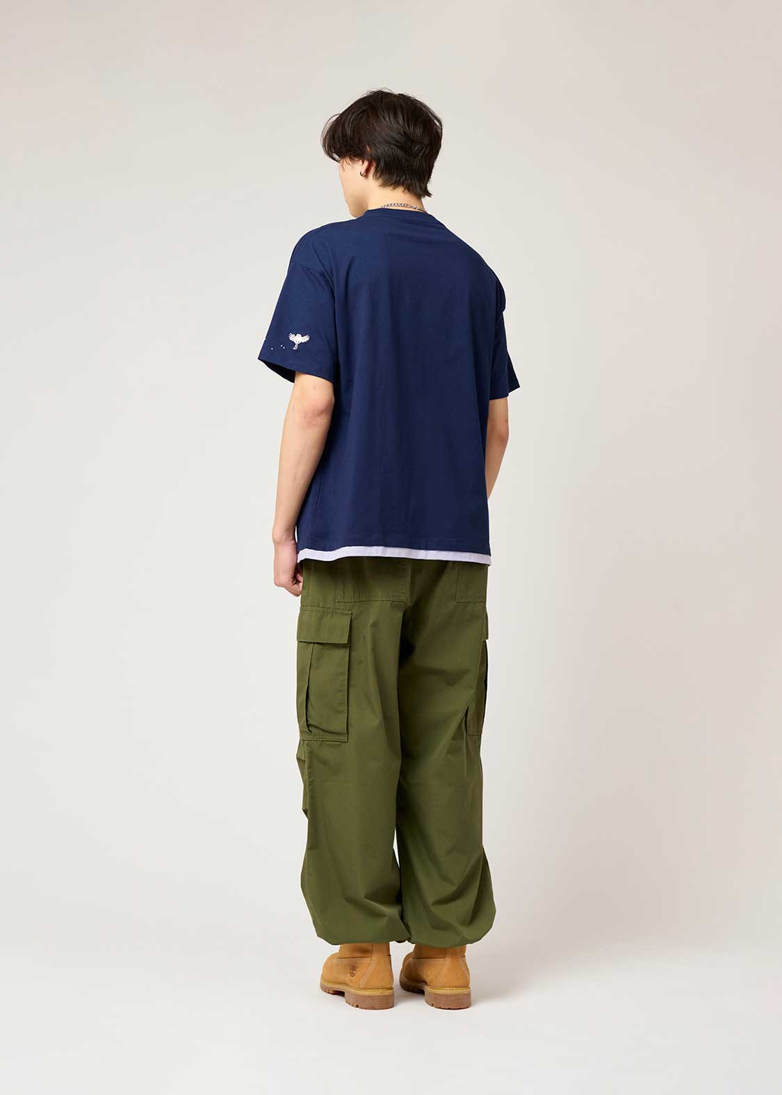 Layered Big Silhouette Short Sleeve Tshirt (Shimaenaga) - Image 9
