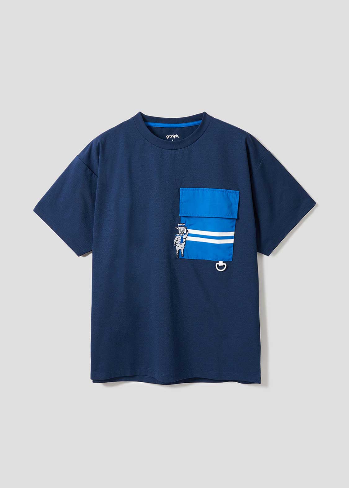 Big Pocket Big Silhouette Dry Short Sleeve Tshirt (Lamb Chop Marine)