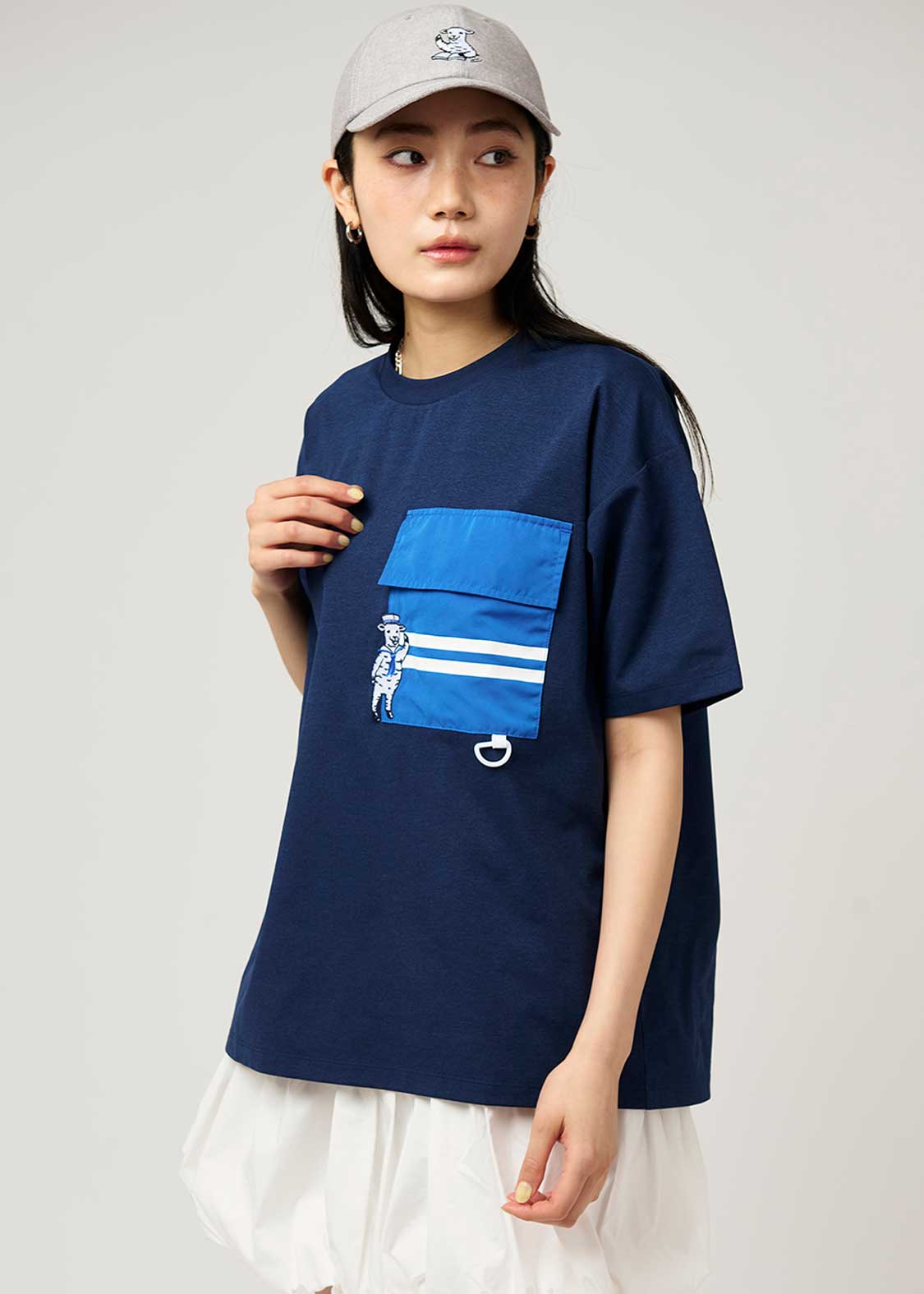 Big Pocket Big Silhouette Dry Short Sleeve Tshirt (Lamb Chop Marine) - Image 10