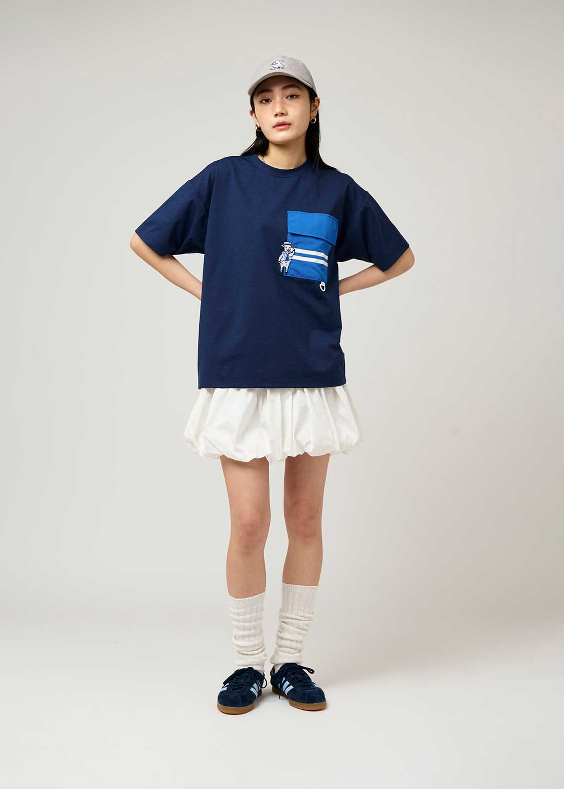 Big Pocket Big Silhouette Dry Short Sleeve Tshirt (Lamb Chop Marine) - Image 2