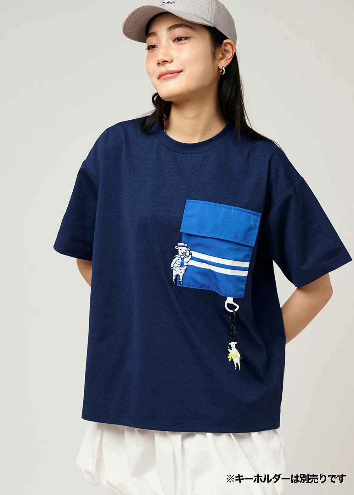 Big Pocket Big Silhouette Dry Short Sleeve Tshirt (Lamb Chop Marine) - Image 7