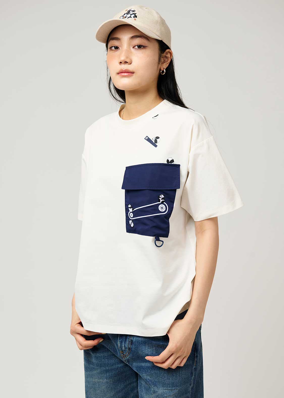 Big Pocket Big Silhouette Dry Short Sleeve Tshirt (Rolling Pandas Factory) - Image 10