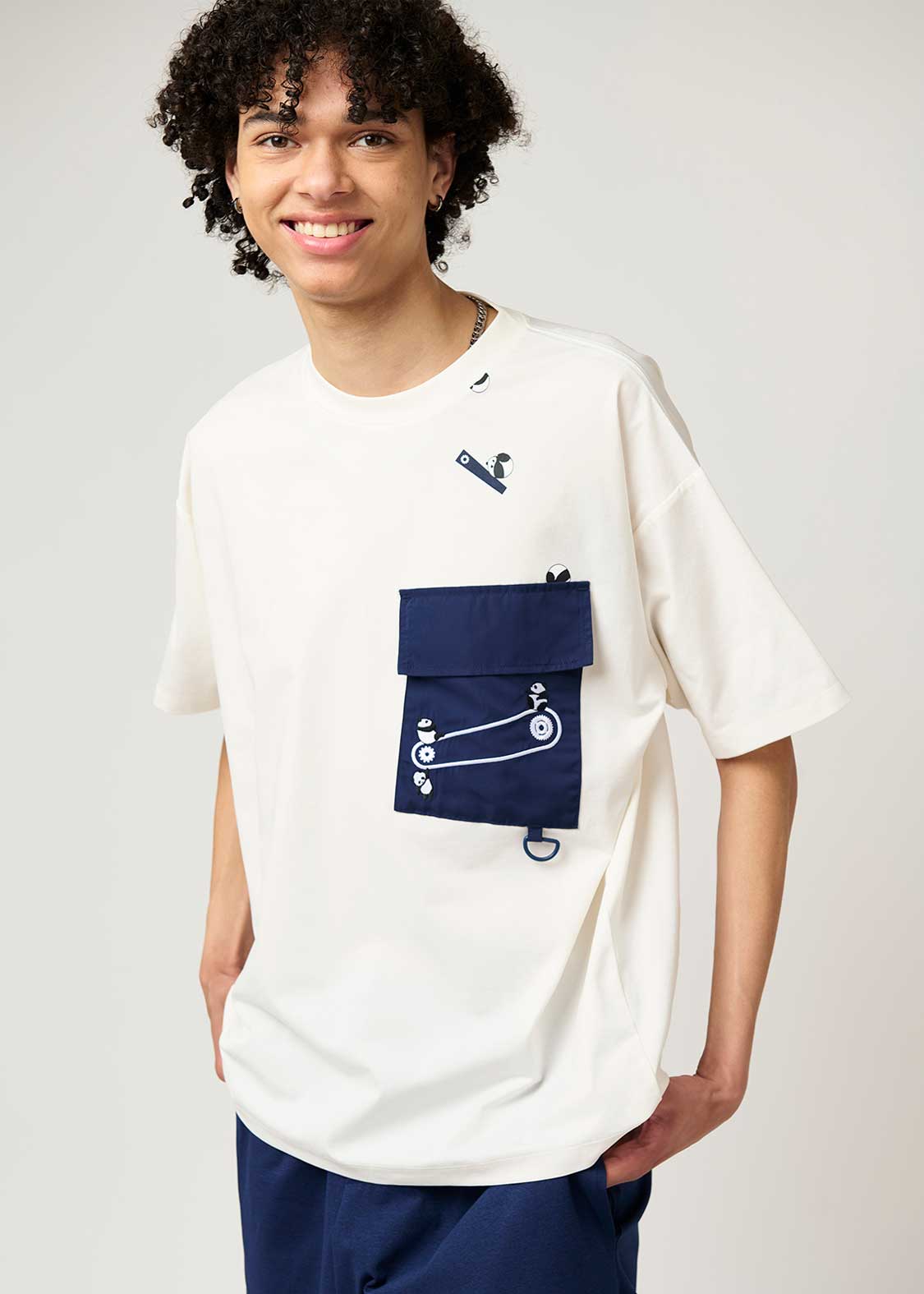 Big Pocket Big Silhouette Dry Short Sleeve Tshirt (Rolling Pandas Factory) - Image 8