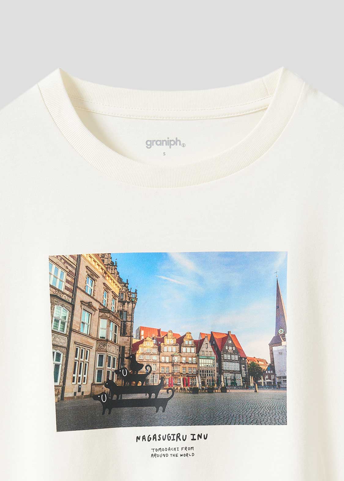 Side Gusset Short Sleeve Tee (Nagasugiru Inu Tomodachi from Another World) - Image 4