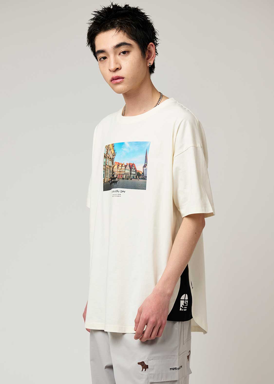Side Gusset Short Sleeve Tee (Nagasugiru Inu Tomodachi from Another World) - Image 8