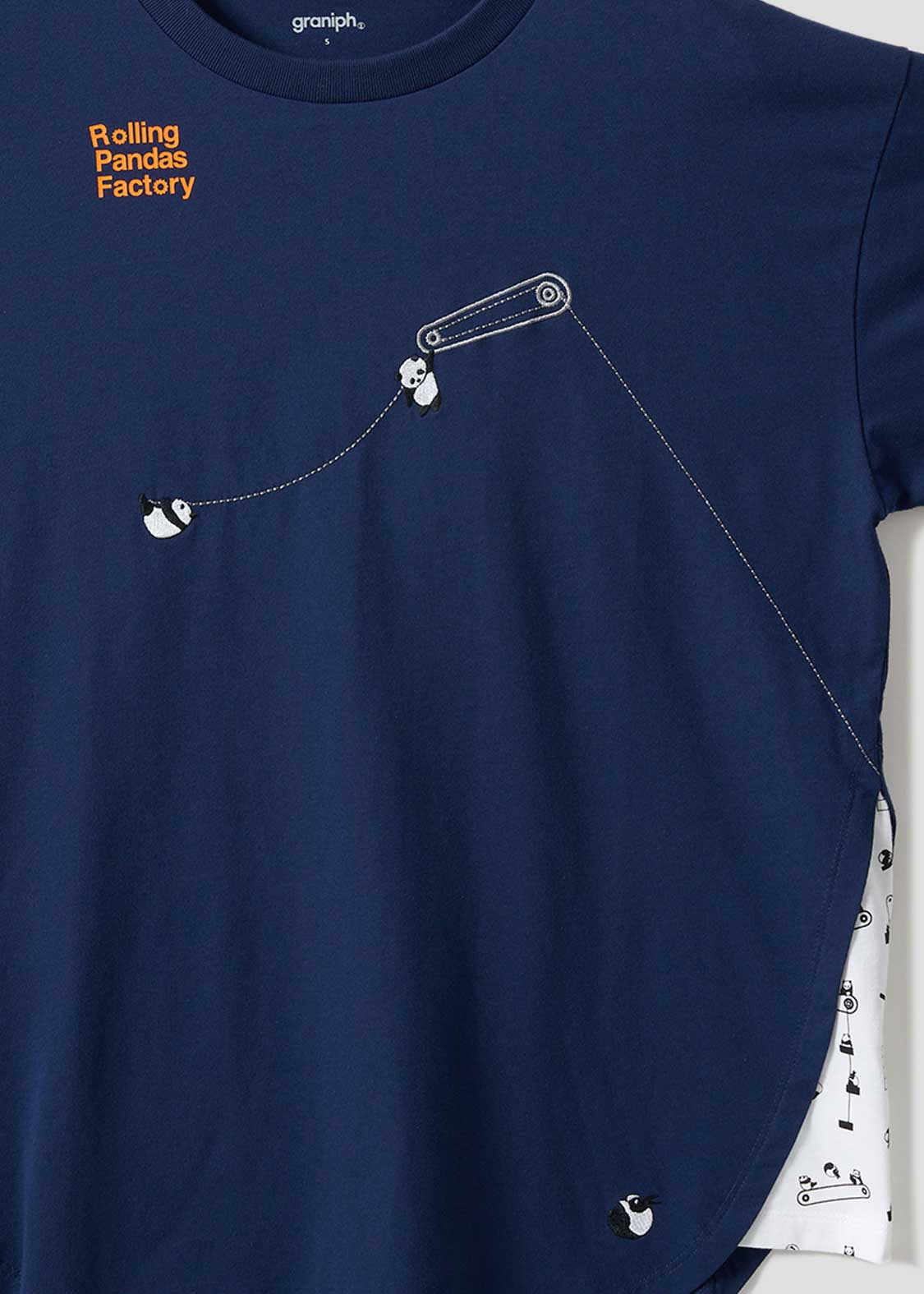 Side Gusset Short Sleeve Tee (Rolling Pandas Factory) - Image 4