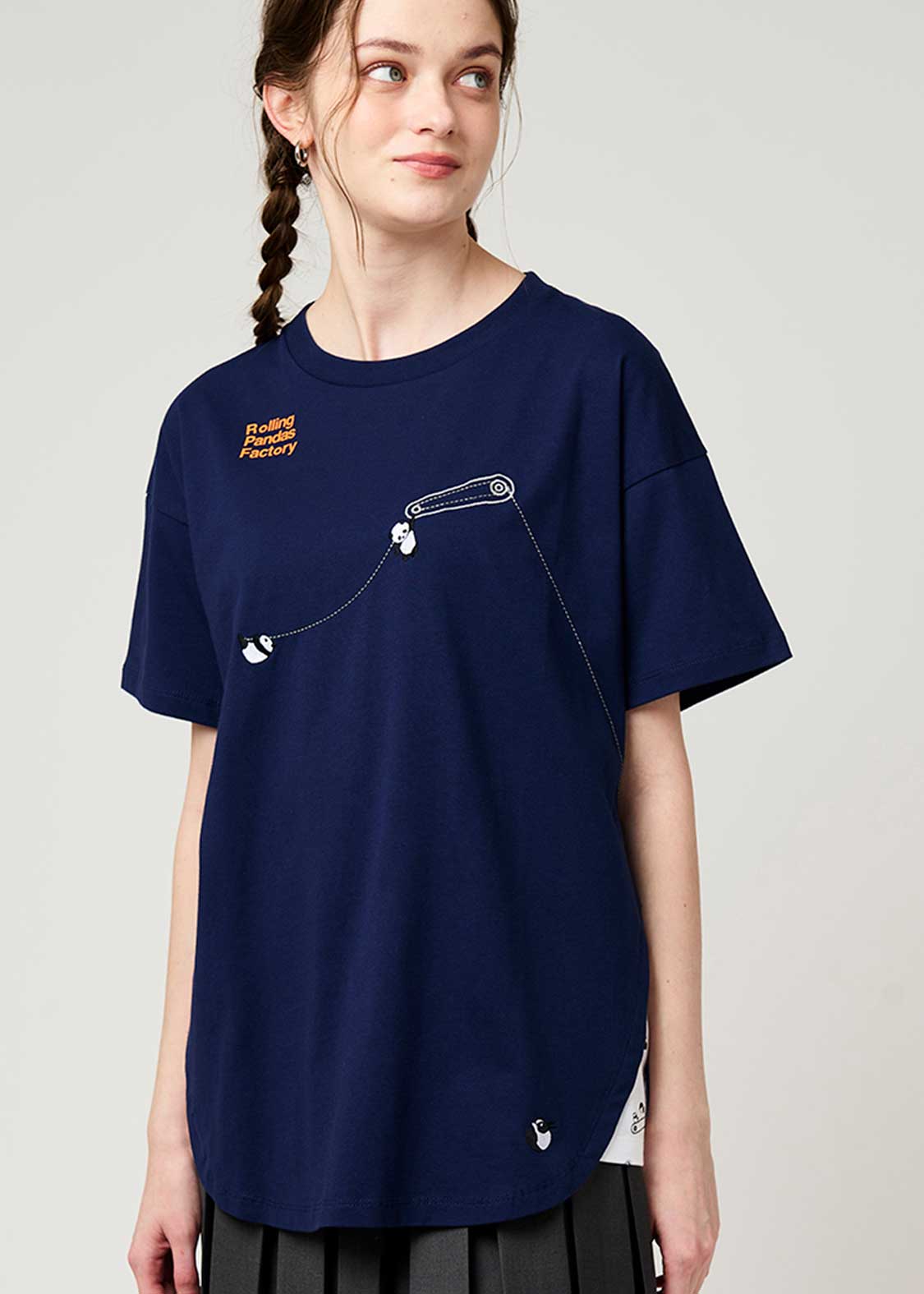 Side Gusset Short Sleeve Tee (Rolling Pandas Factory) - Image 7