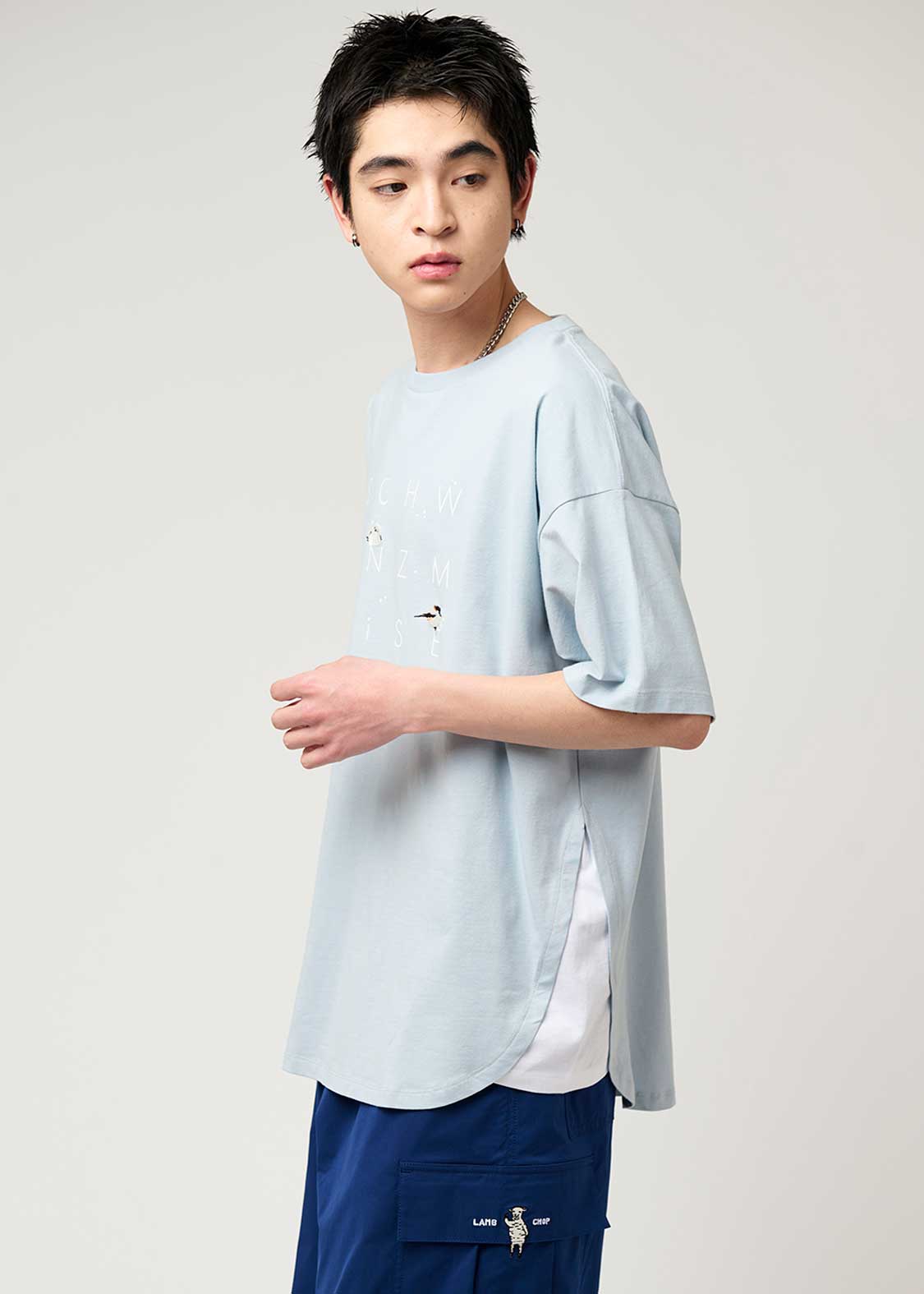 Side Gusset Short Sleeve Tee (Shimaenaga 2) - Image 8