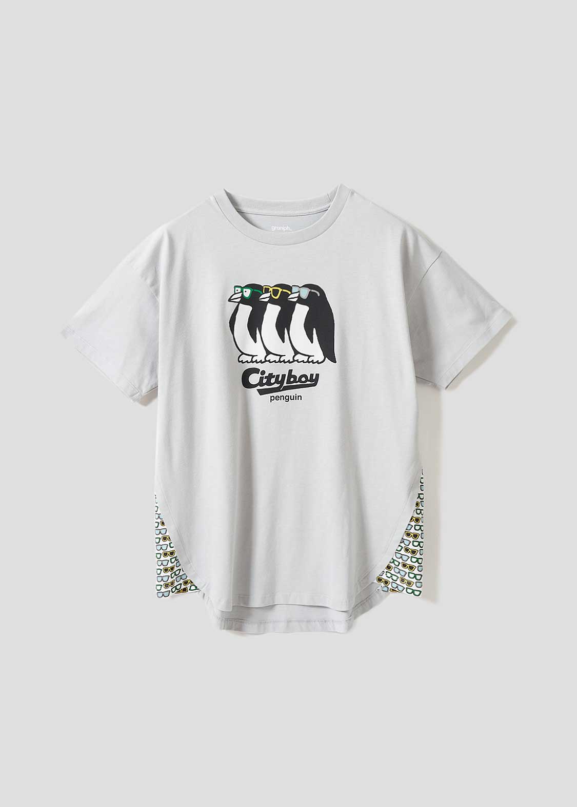 Side Gusset Short Sleeve Tee (City boy Penguin 2)