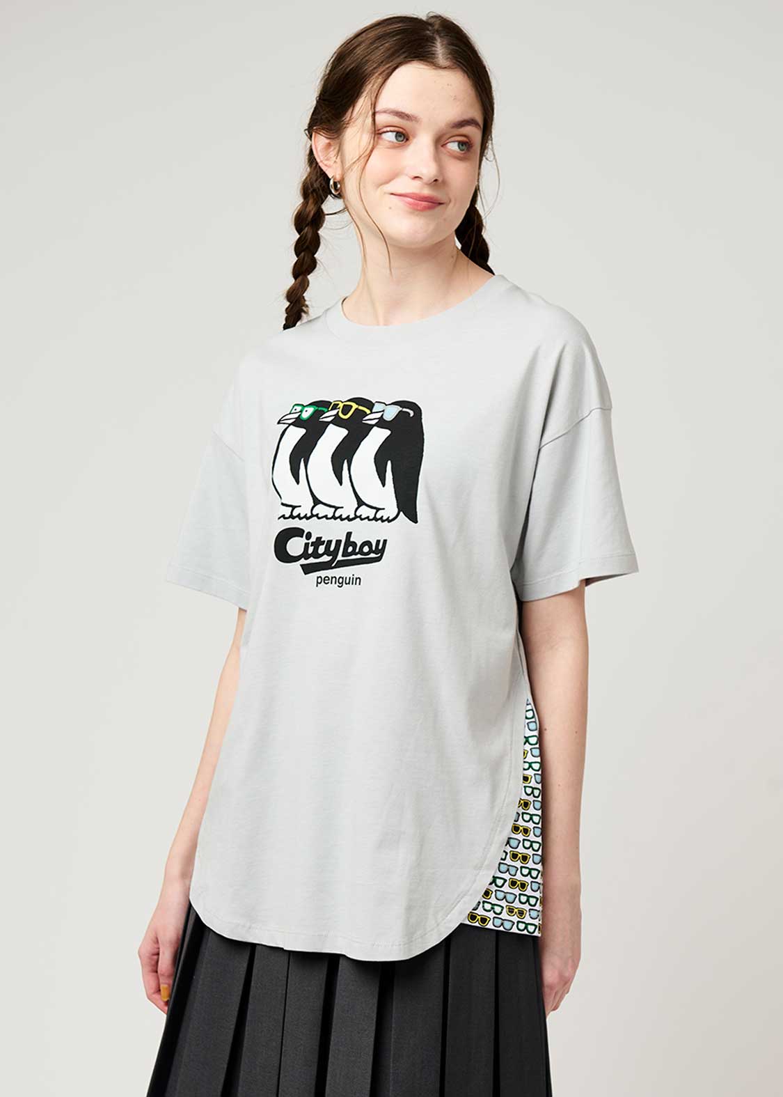 Side Gusset Short Sleeve Tee (City boy Penguin 2) - Image 10