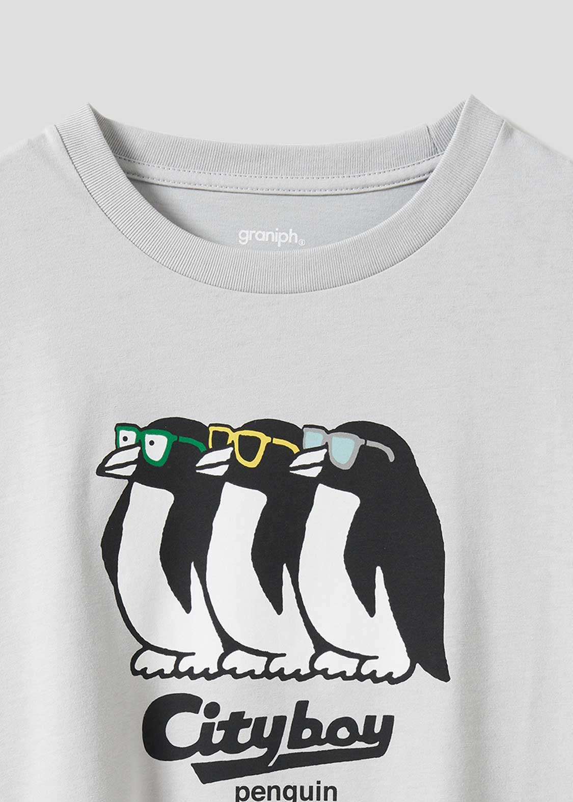 Side Gusset Short Sleeve Tee (City boy Penguin 2) - Image 4