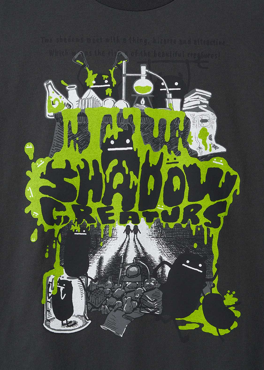 Beautiful Shadow Creature Poster | Big Silhouette Roll-up T-shirt - Image 3