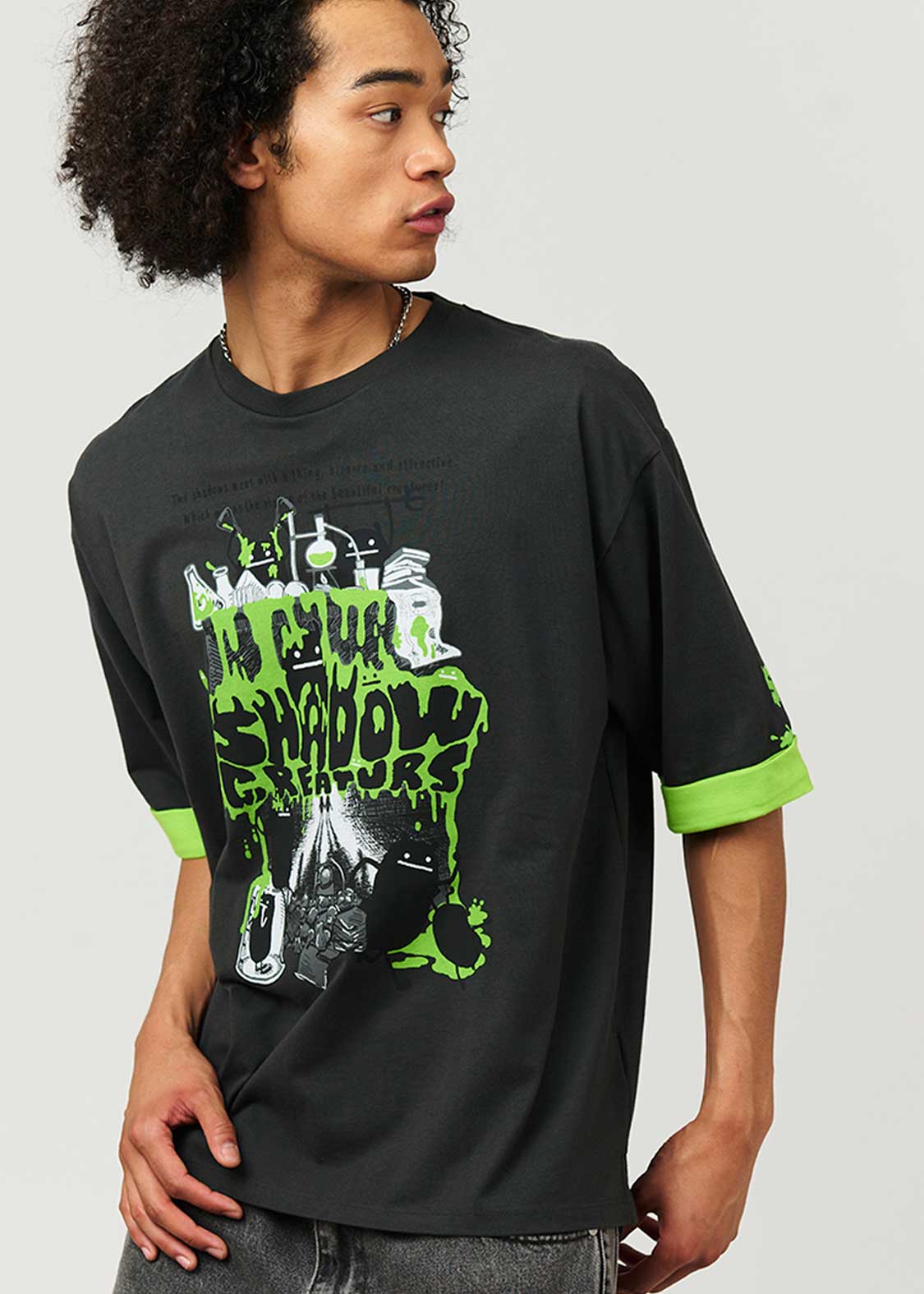 Beautiful Shadow Creature Poster | Big Silhouette Roll-up T-shirt - Image 6