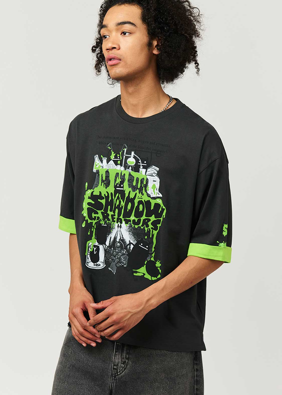 Beautiful Shadow Creature Poster | Big Silhouette Roll-up T-shirt - Image 7
