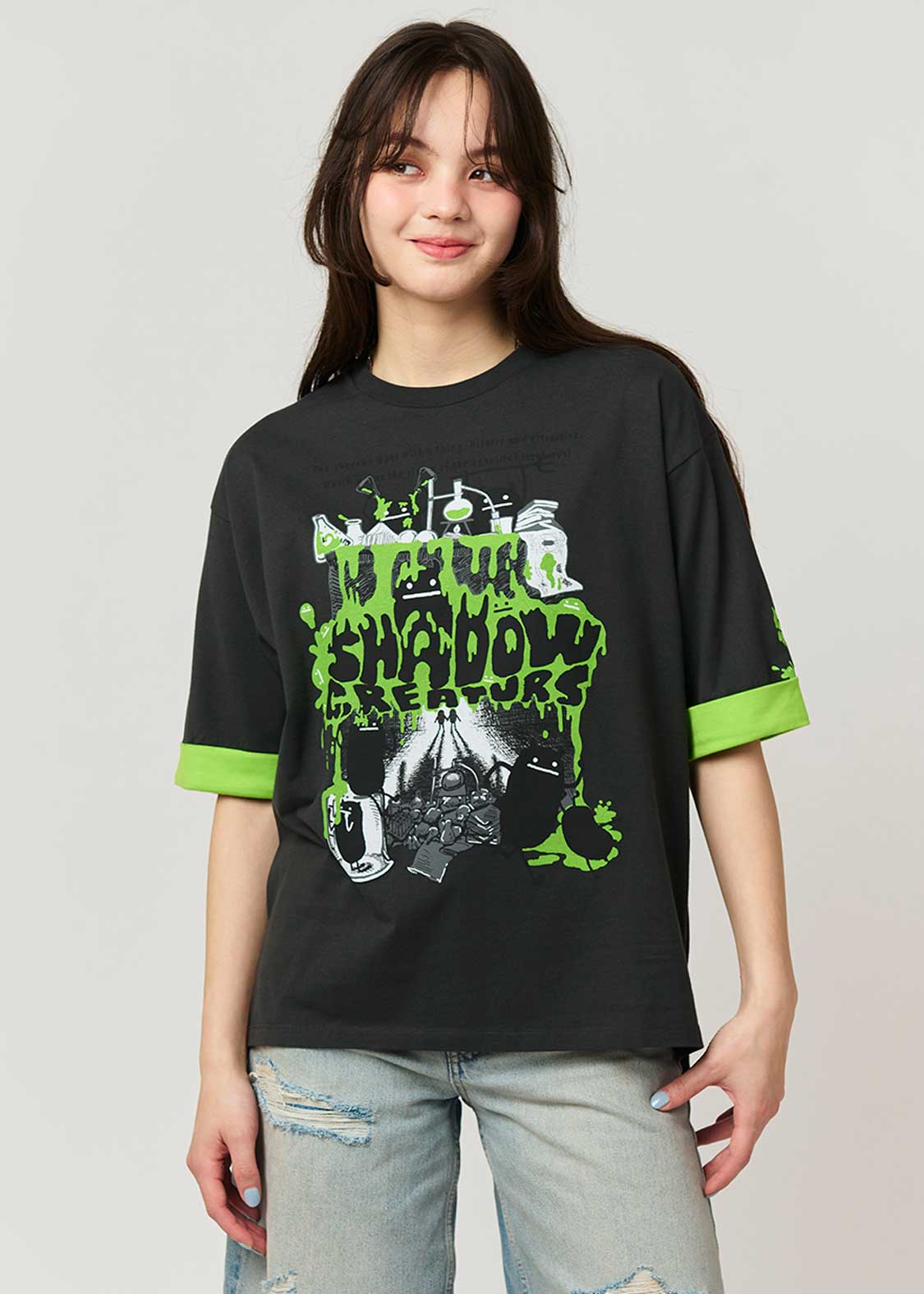 Beautiful Shadow Creature Poster | Big Silhouette Roll-up T-shirt - Image 9
