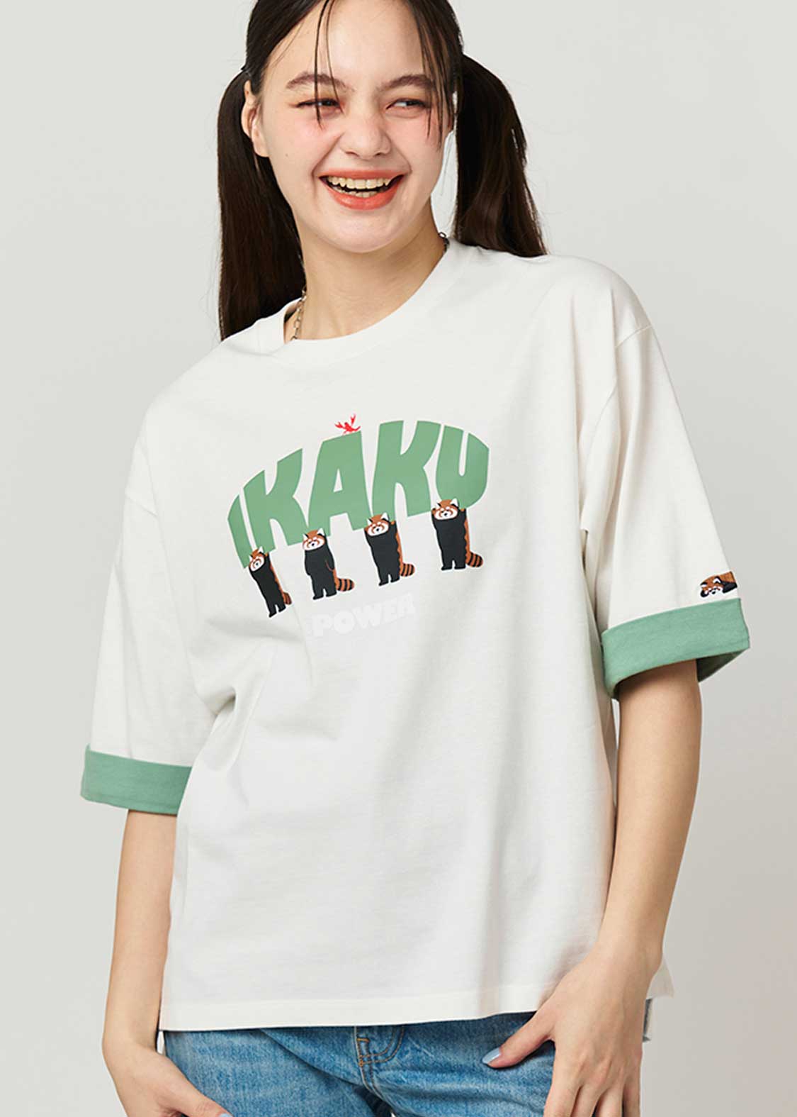 Ikaku Power | Big Silhouette Roll-up T-shirt - Image 6