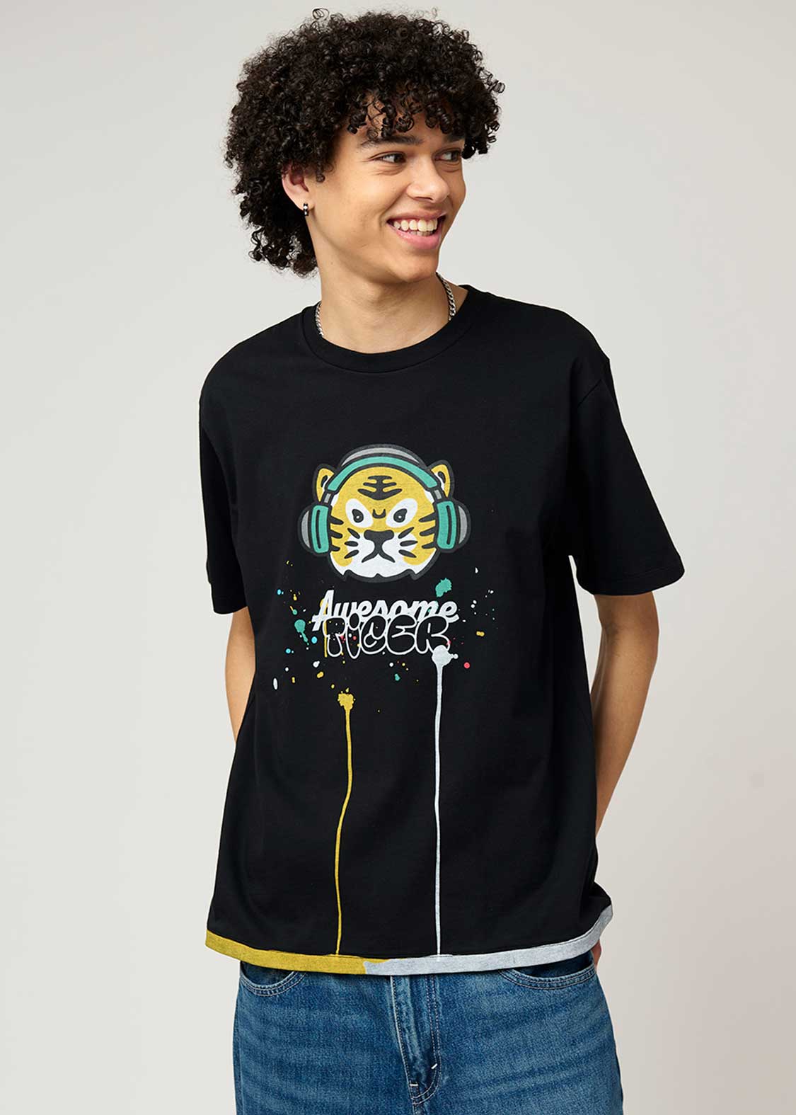 Basic Tshirt (Awesome Tiger Rock Calm) - Image 8