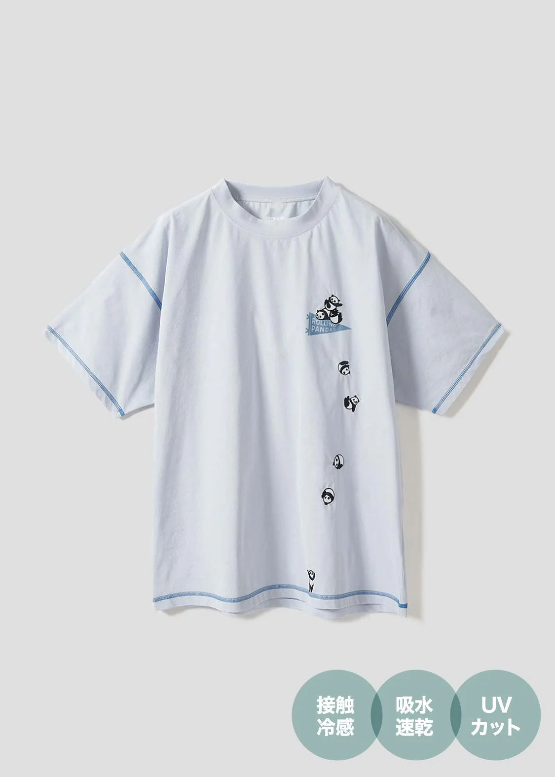 Multifunction Big Silhouette Short Sleeve Tee (Rolling Pandas Pennant)
