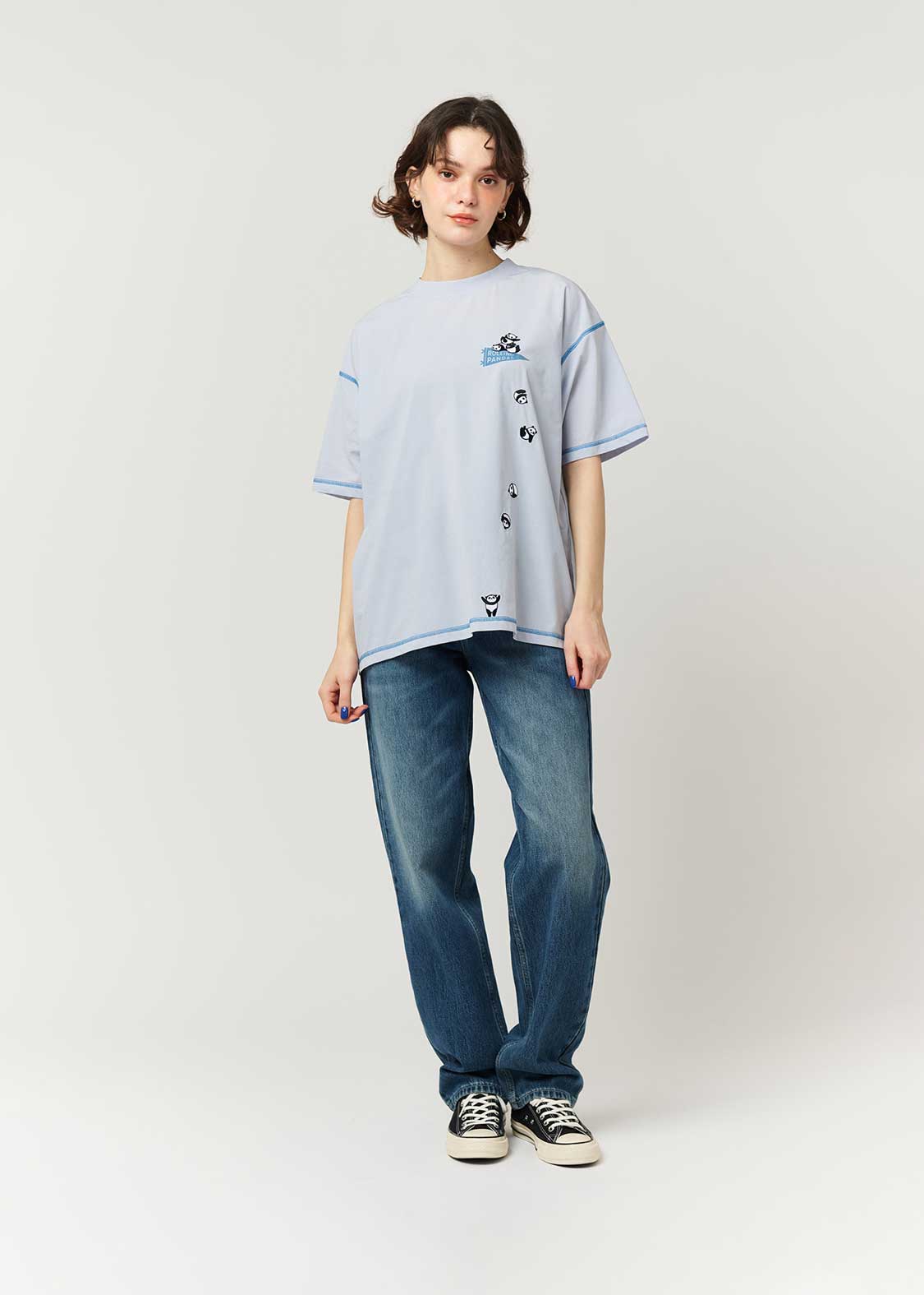 Multifunction Big Silhouette Short Sleeve Tee (Rolling Pandas Pennant) - Image 2