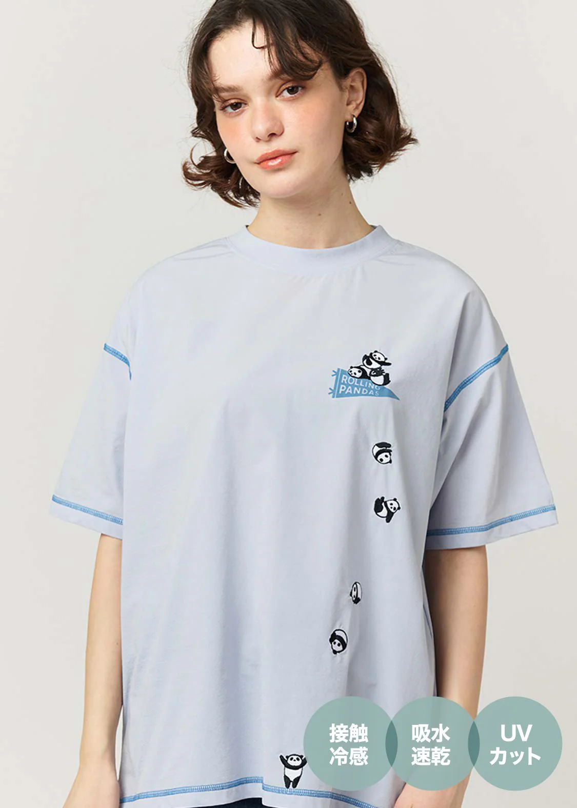 Multifunction Big Silhouette Short Sleeve Tee (Rolling Pandas Pennant) - Image 7