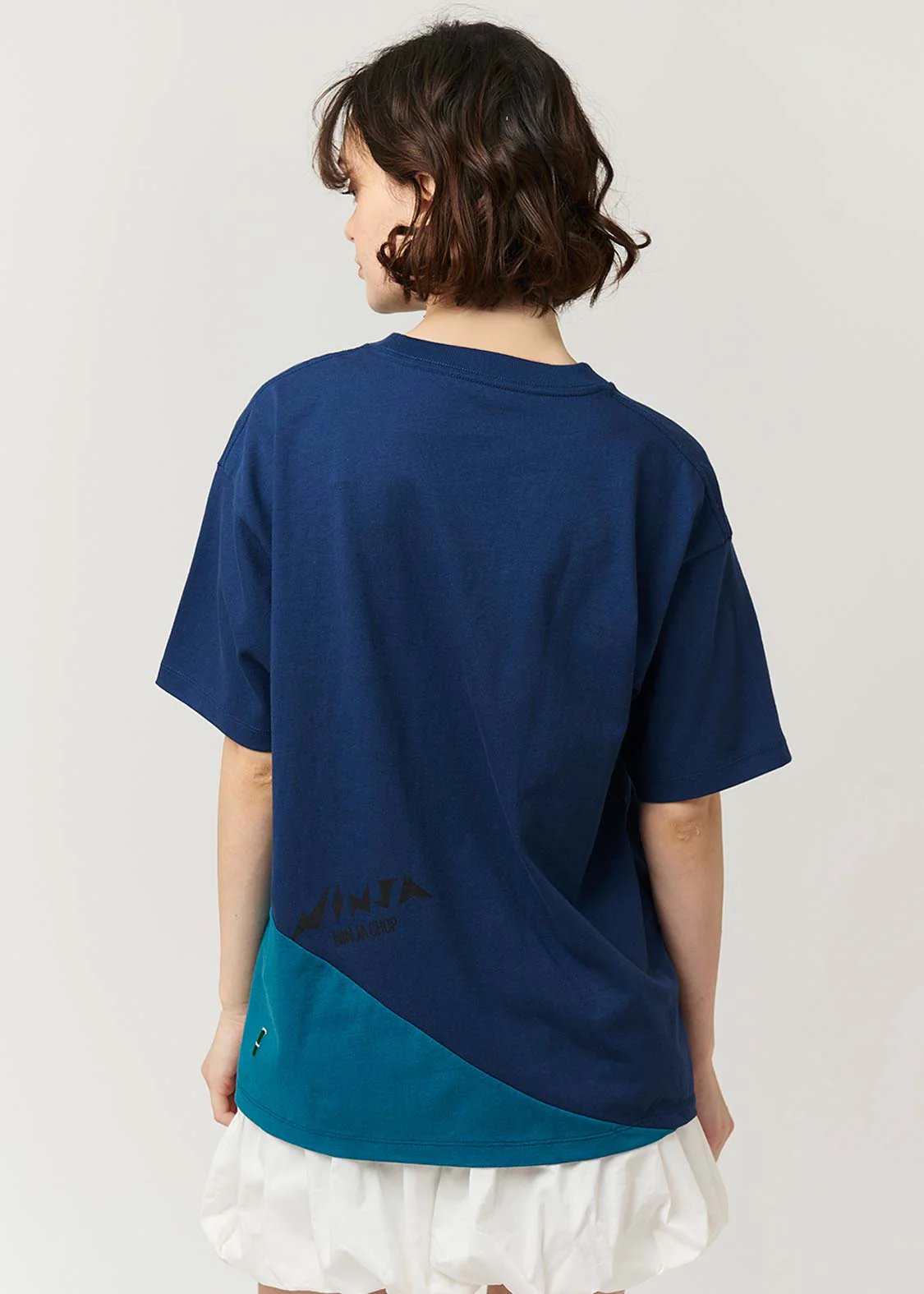 Sea Side Switching Big Silhouette Short Sleeve Tee (Lamb Chop NINJA) - Image 2