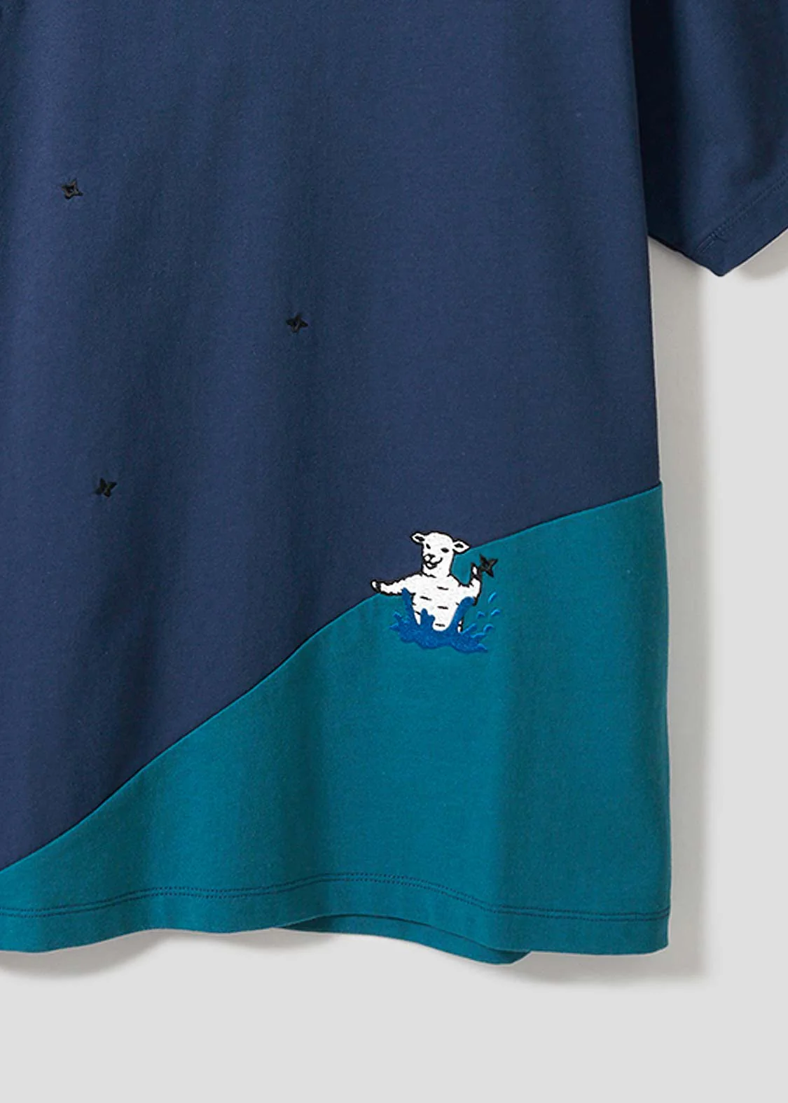 Sea Side Switching Big Silhouette Short Sleeve Tee (Lamb Chop NINJA) - Image 6