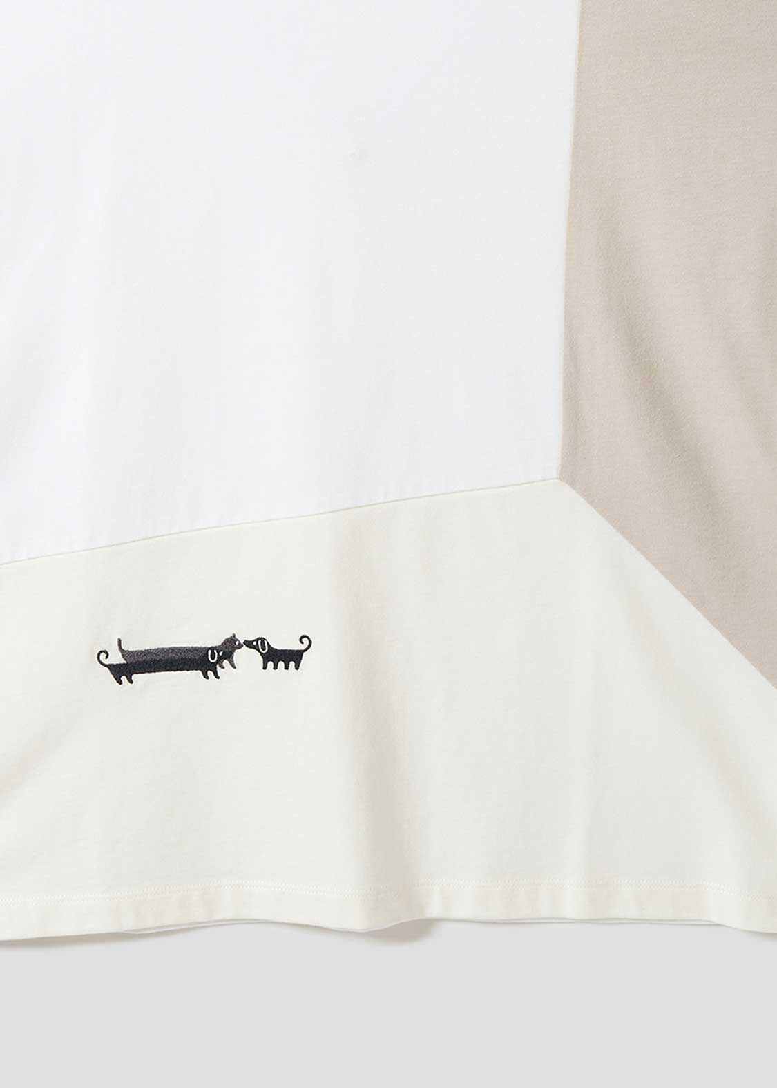 Nagasugiru Inuha Nagasugiru Nekoha | My Home Switching Big Silhouette T-Shirt - Image 4