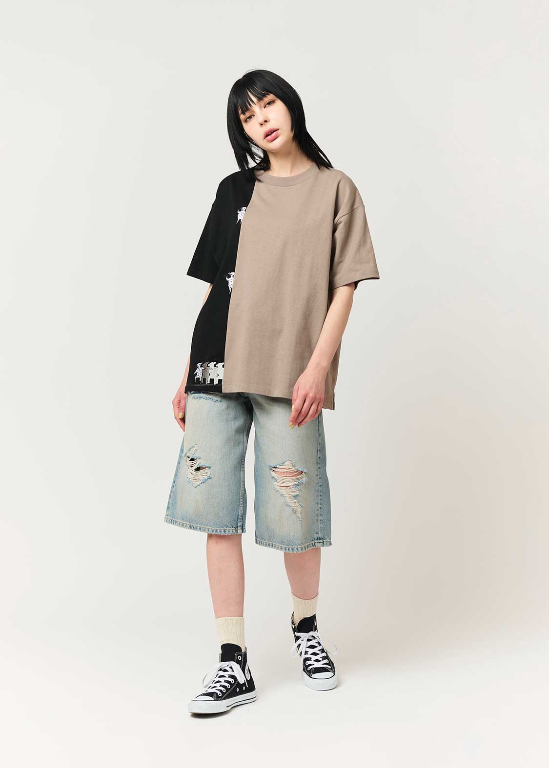 Big Silhouette Short Sleeve Tshirt (Lamb Chop NINJA) - Image 2