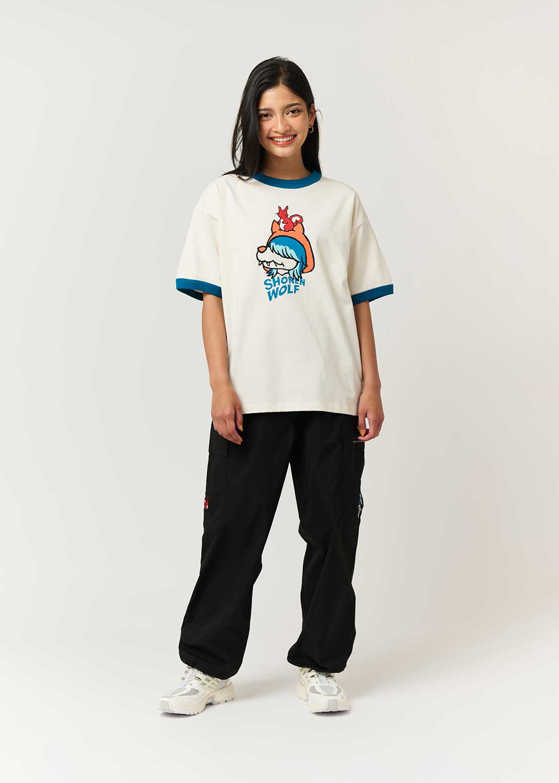 Shonen Wolf | Big Silhouette Trim T-Shirt - Image 10