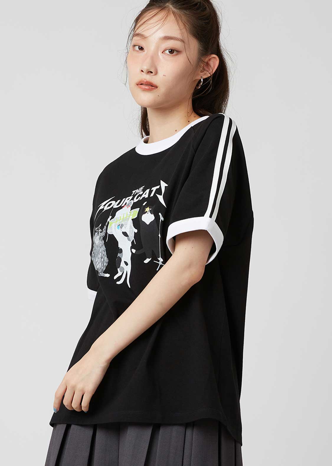 The Four Cats Band | Line T-Shirt - Image 6