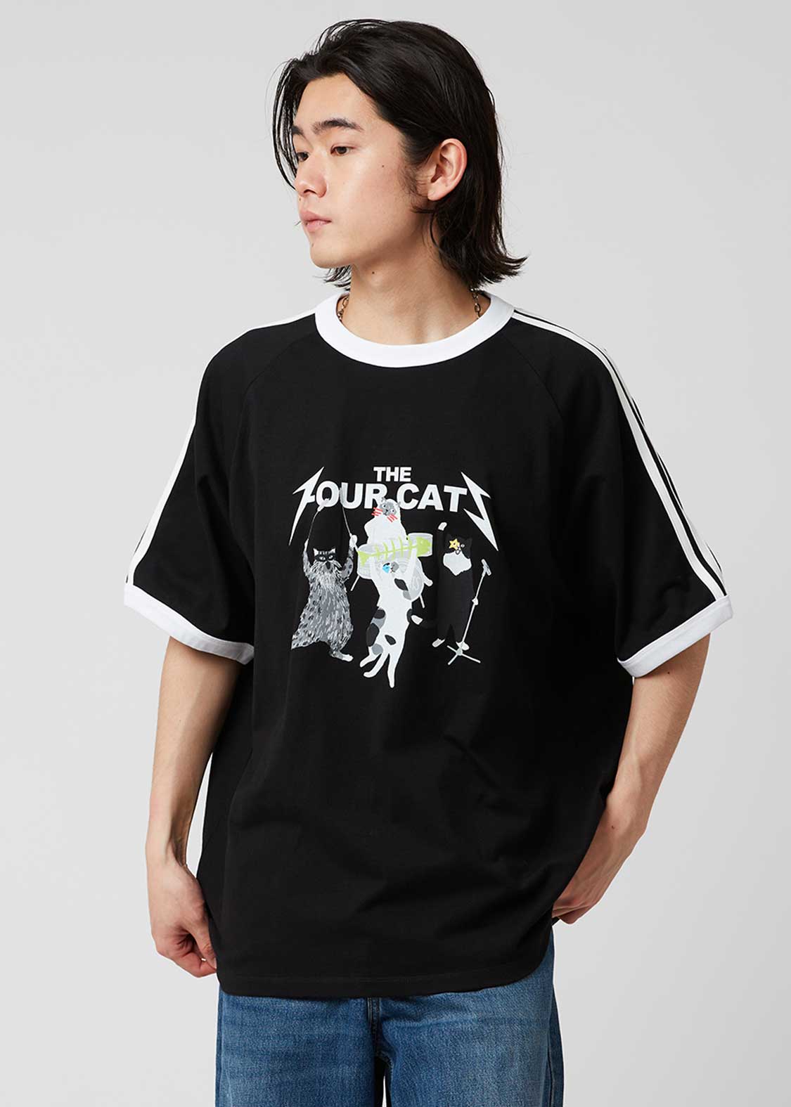 The Four Cats Band | Line T-Shirt - Image 7