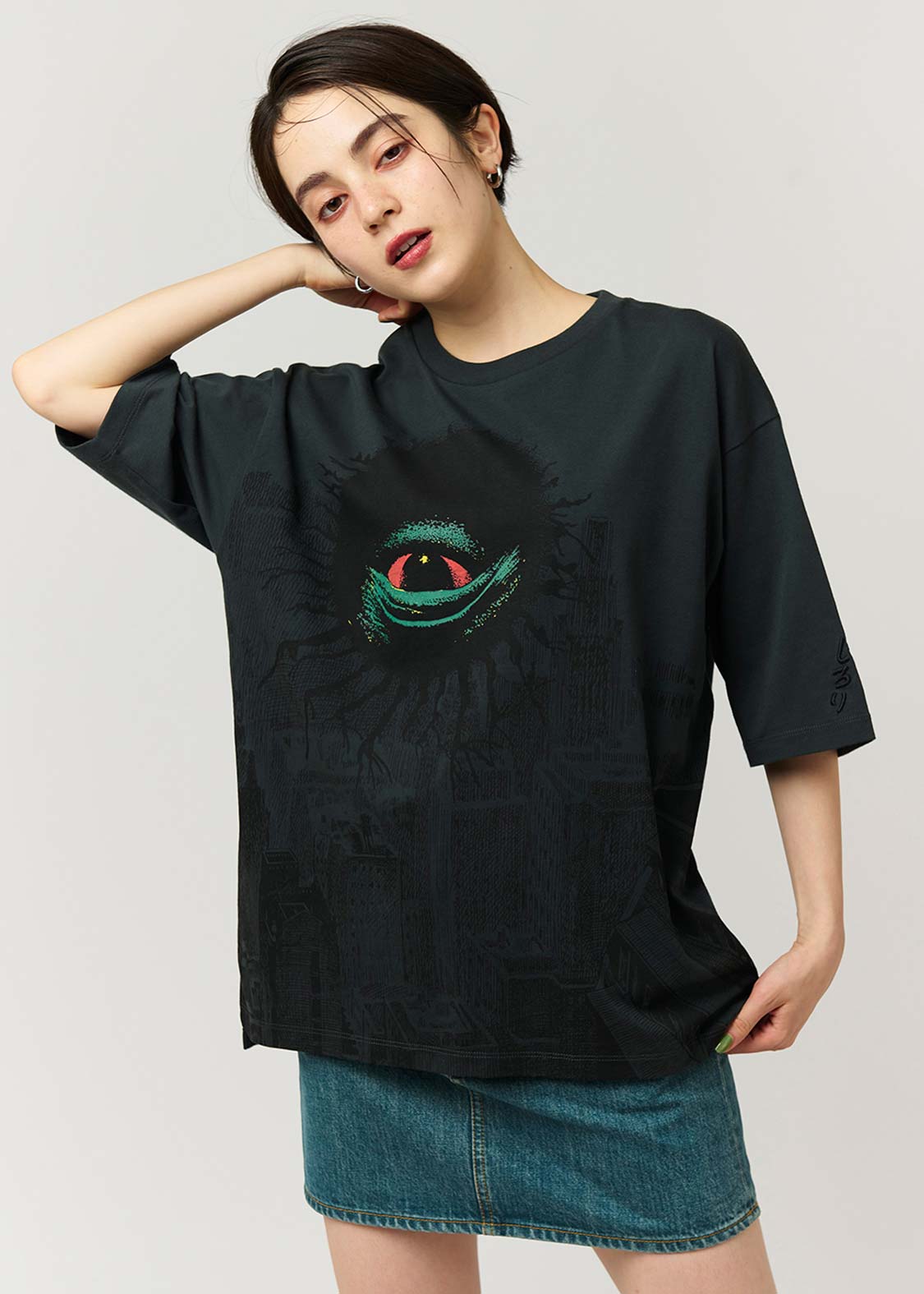 Shigeru Mizuki Big Silhouette Half Sleeve Tee (Shigeru Mizuki_Backbeard) - Image 10