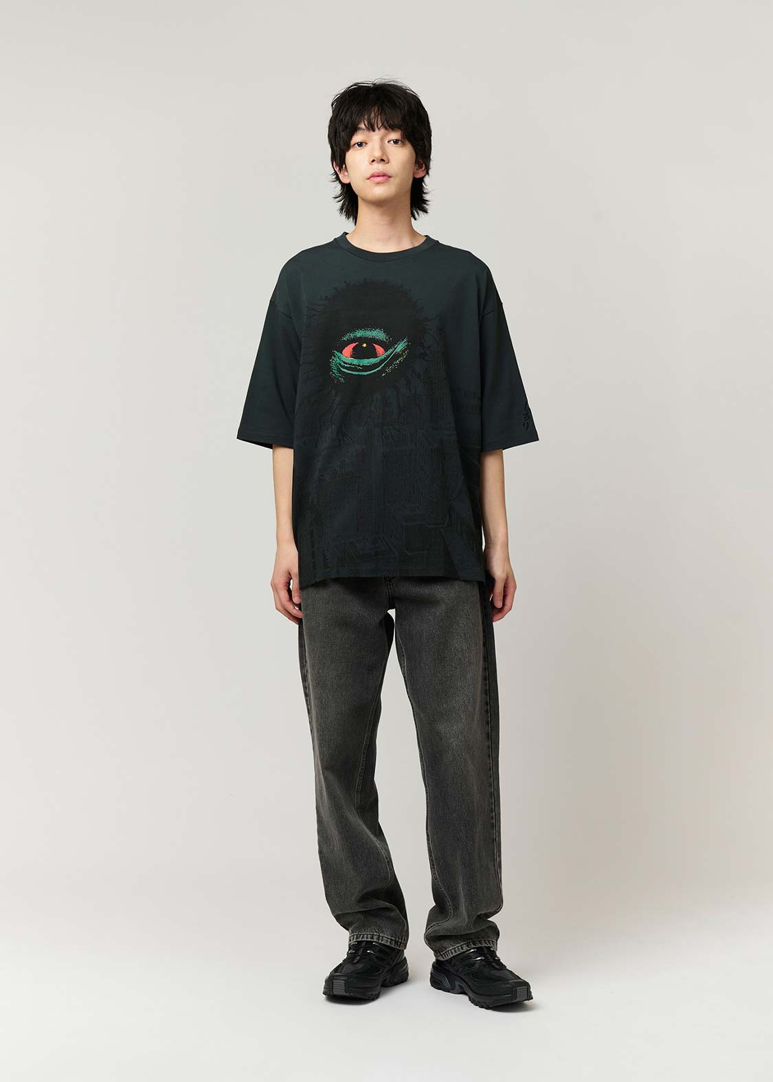 Shigeru Mizuki Big Silhouette Half Sleeve Tee (Shigeru Mizuki_Backbeard) - Image 9