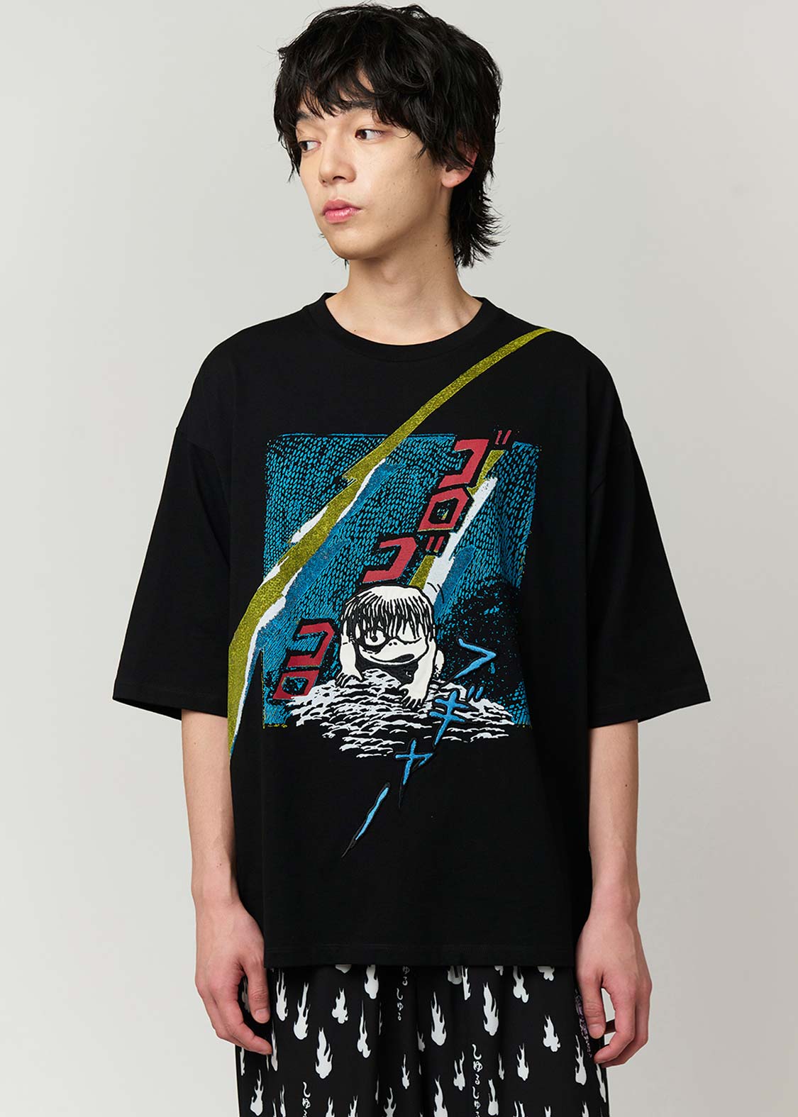 Shigeru Mizuki Big Silhouette Half Sleeve Tee (Shigeru Mizuki_The Birth of Kitaro) - Image 8