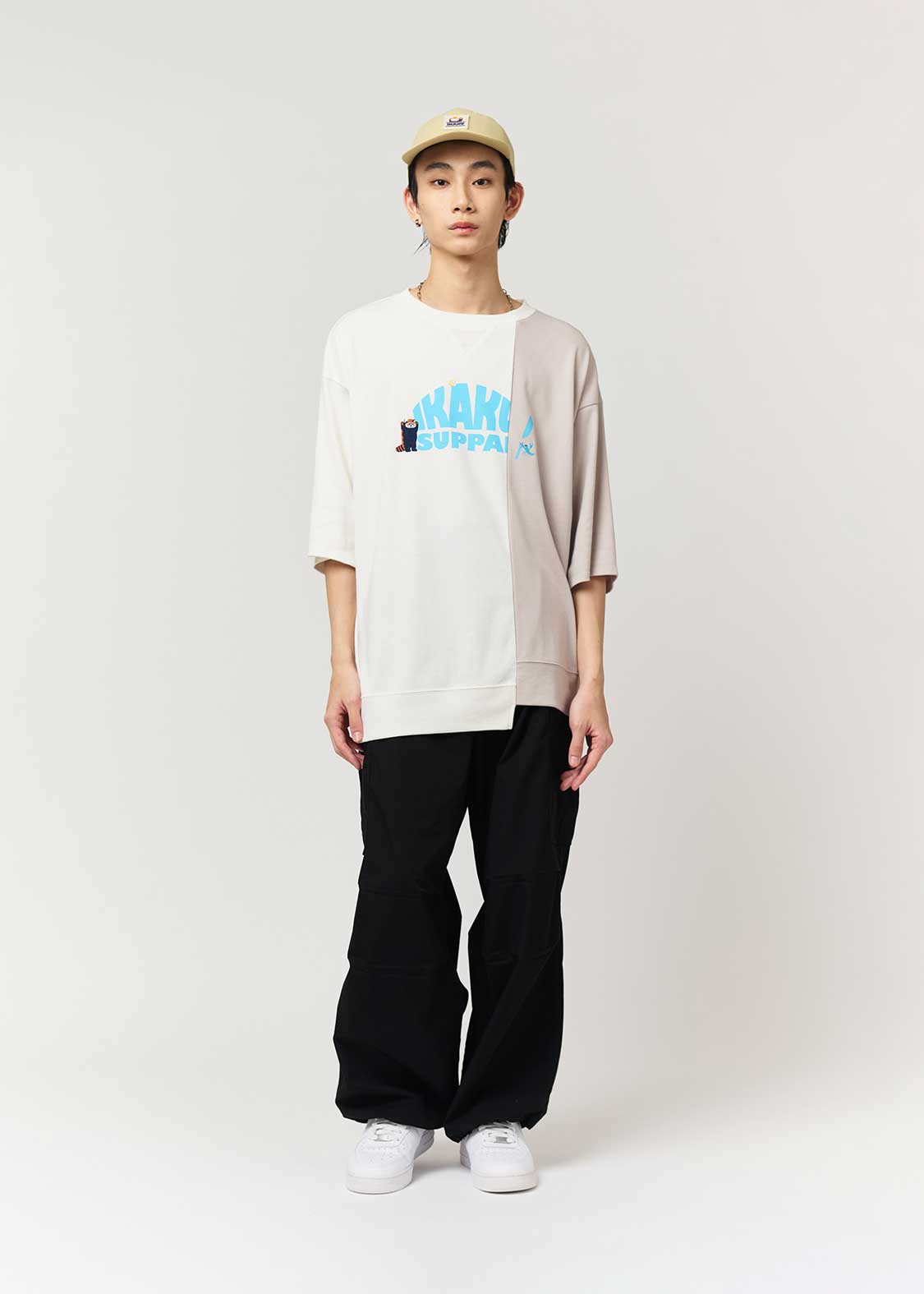 Ikaku Supai | Big Silhouette T-Shirt With Switching - Image 8