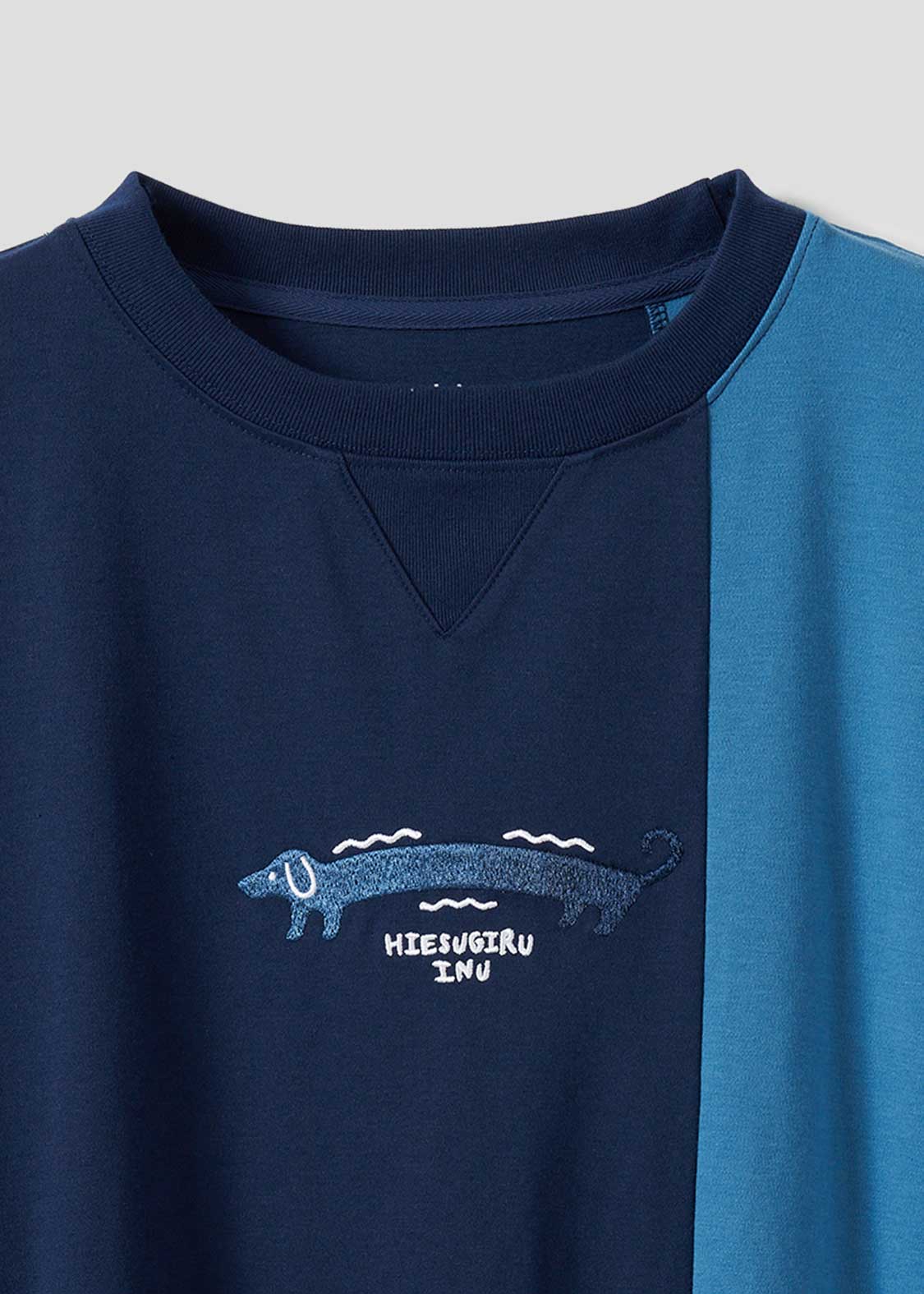Hiesugirinu (Nagasugiru) | Big Silhouette T-Shirt With Switching - Image 3